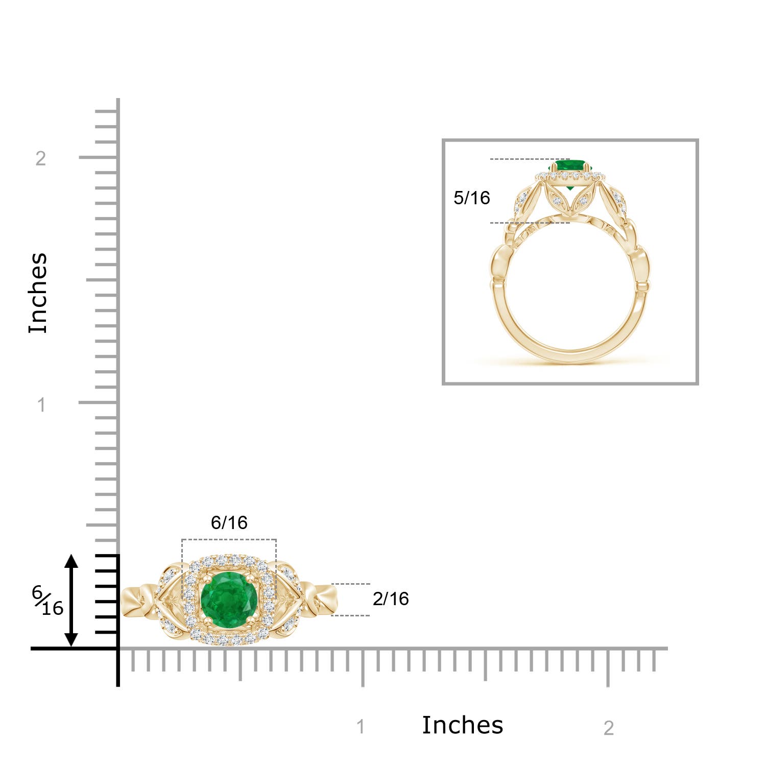 AA - Emerald / 1.07 CT / 14 KT Yellow Gold