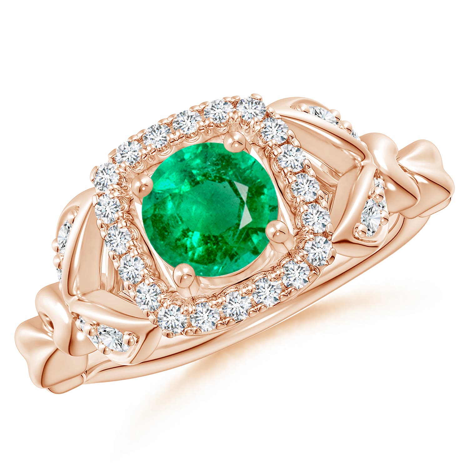 AAA - Emerald / 1.07 CT / 14 KT Rose Gold