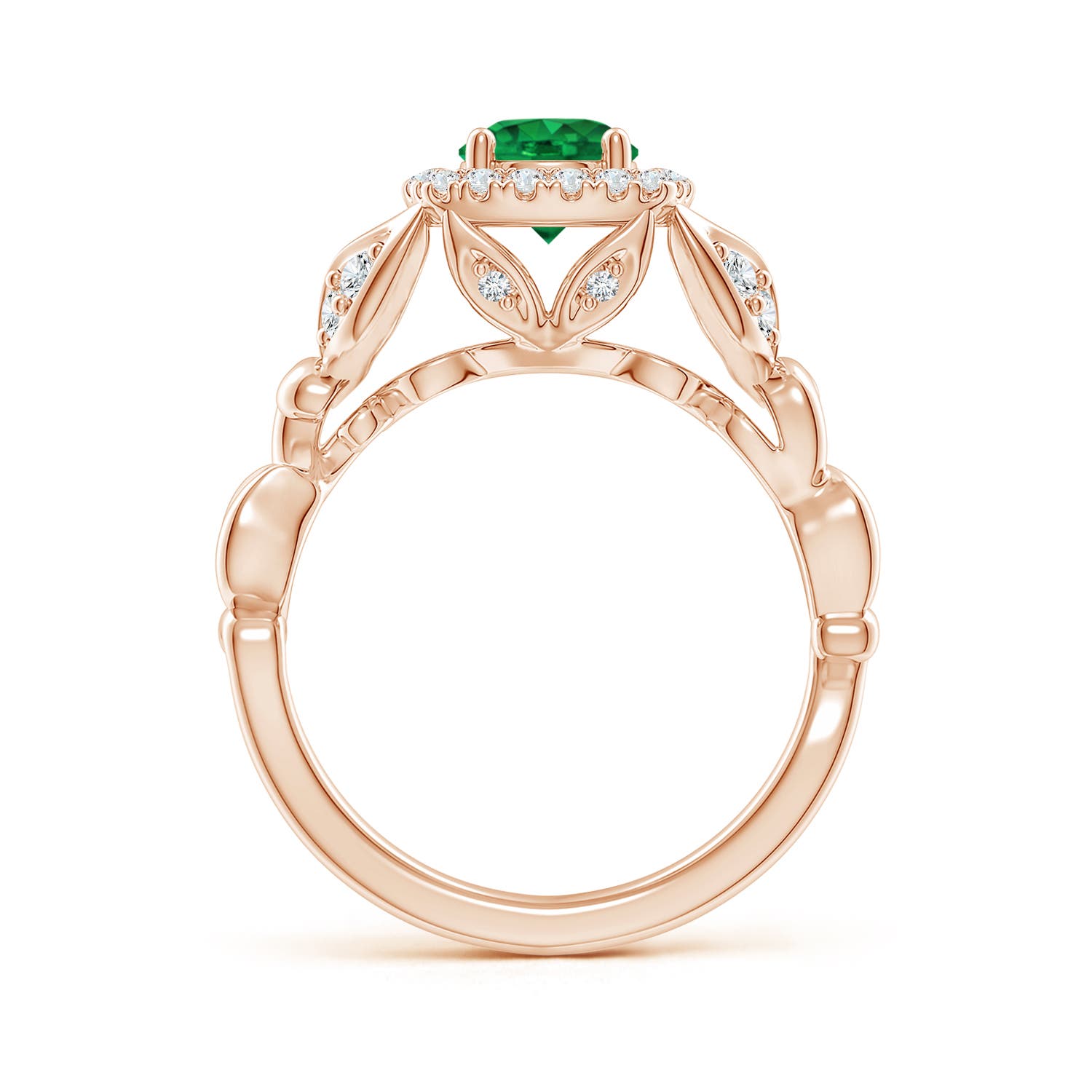 AAA - Emerald / 1.07 CT / 14 KT Rose Gold