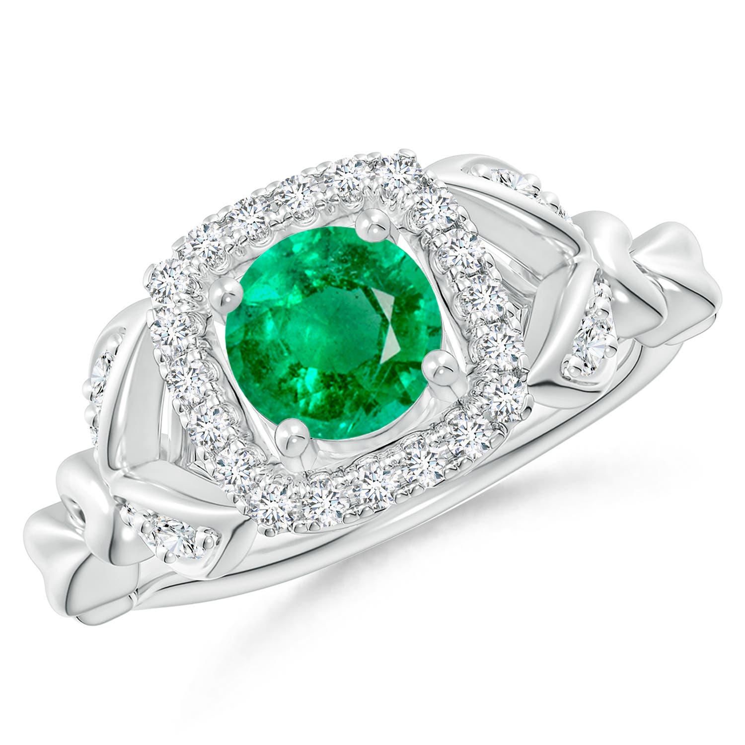 AAA - Emerald / 1.07 CT / 14 KT White Gold