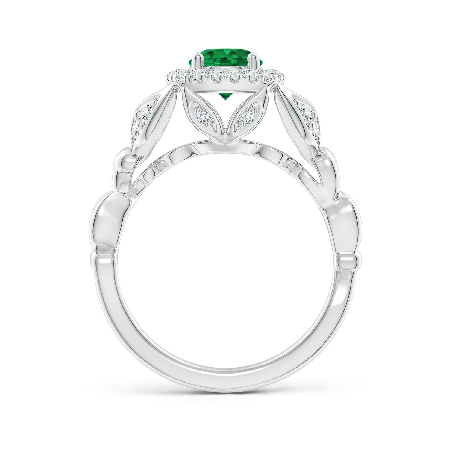 AAA - Emerald / 1.07 CT / 14 KT White Gold