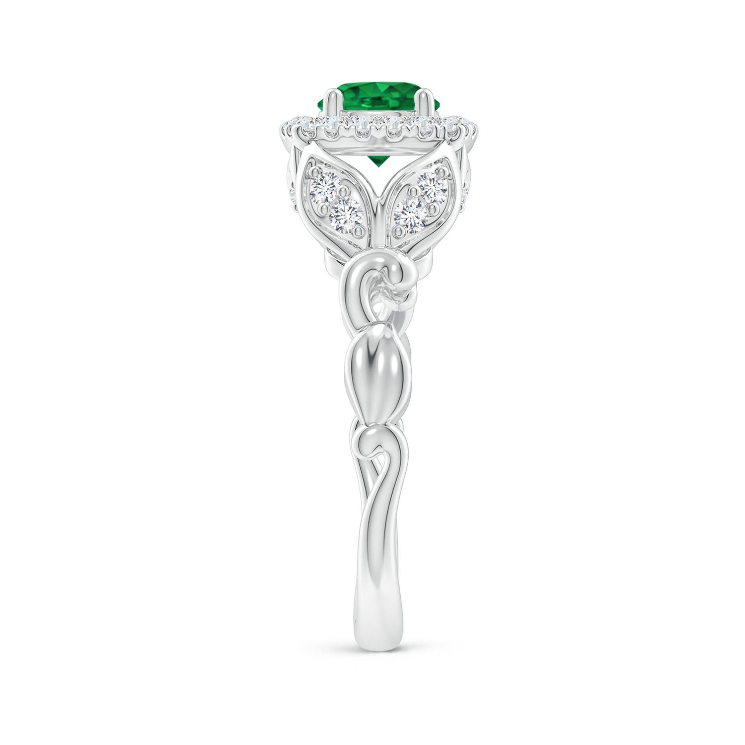 AAA - Emerald / 1.07 CT / 14 KT White Gold