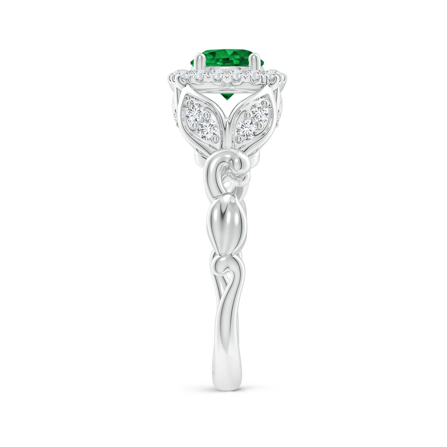 AAAA - Emerald / 1.07 CT / 14 KT White Gold