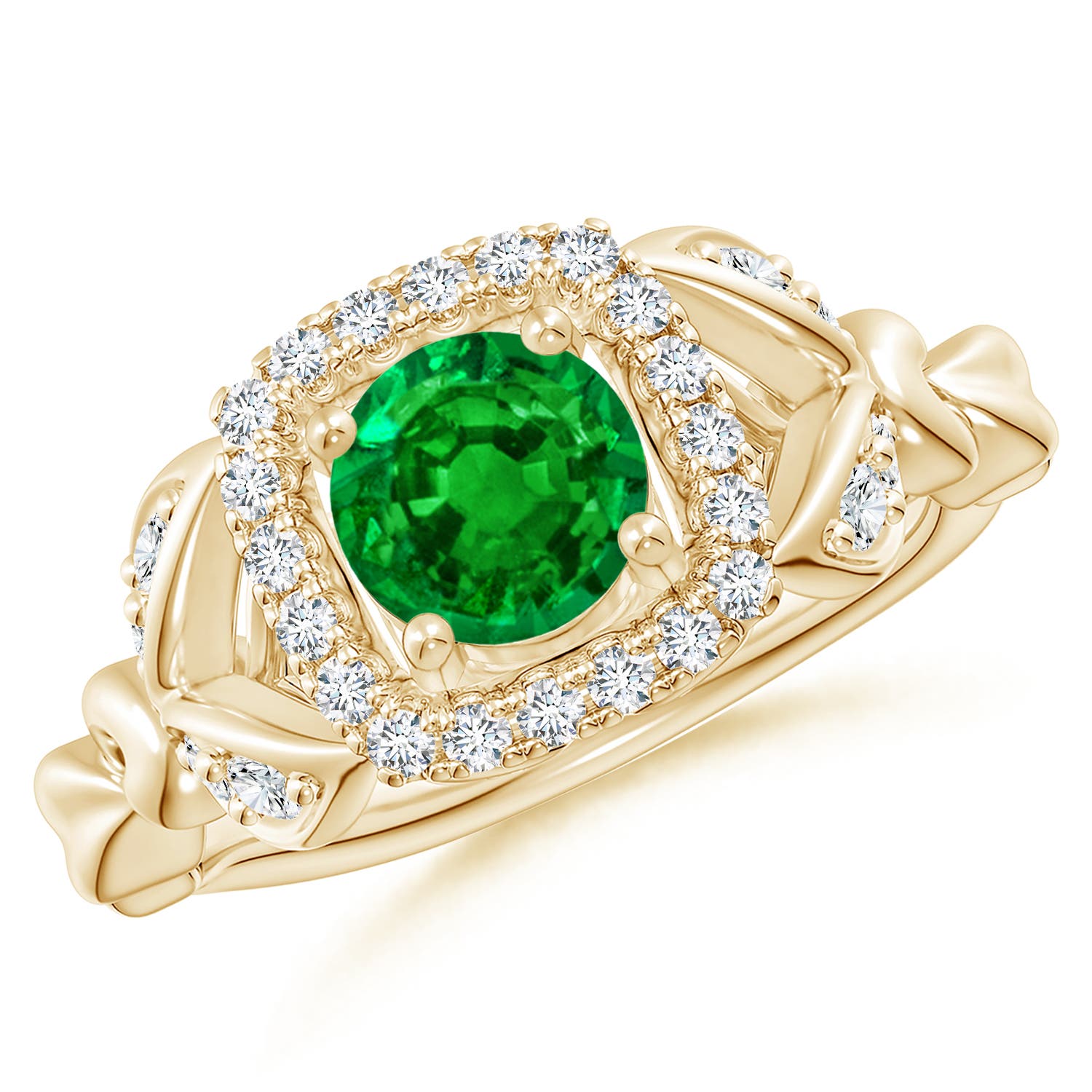 AAAA - Emerald / 1.07 CT / 14 KT Yellow Gold