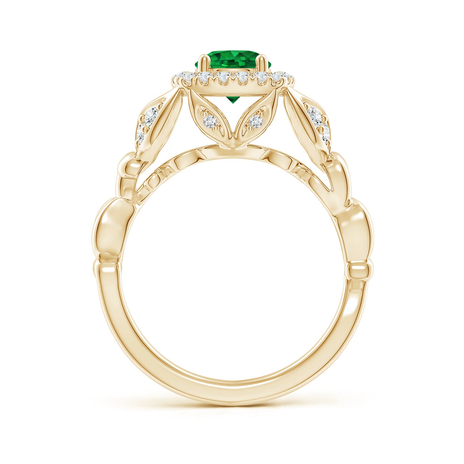 AAAA - Emerald / 1.07 CT / 14 KT Yellow Gold