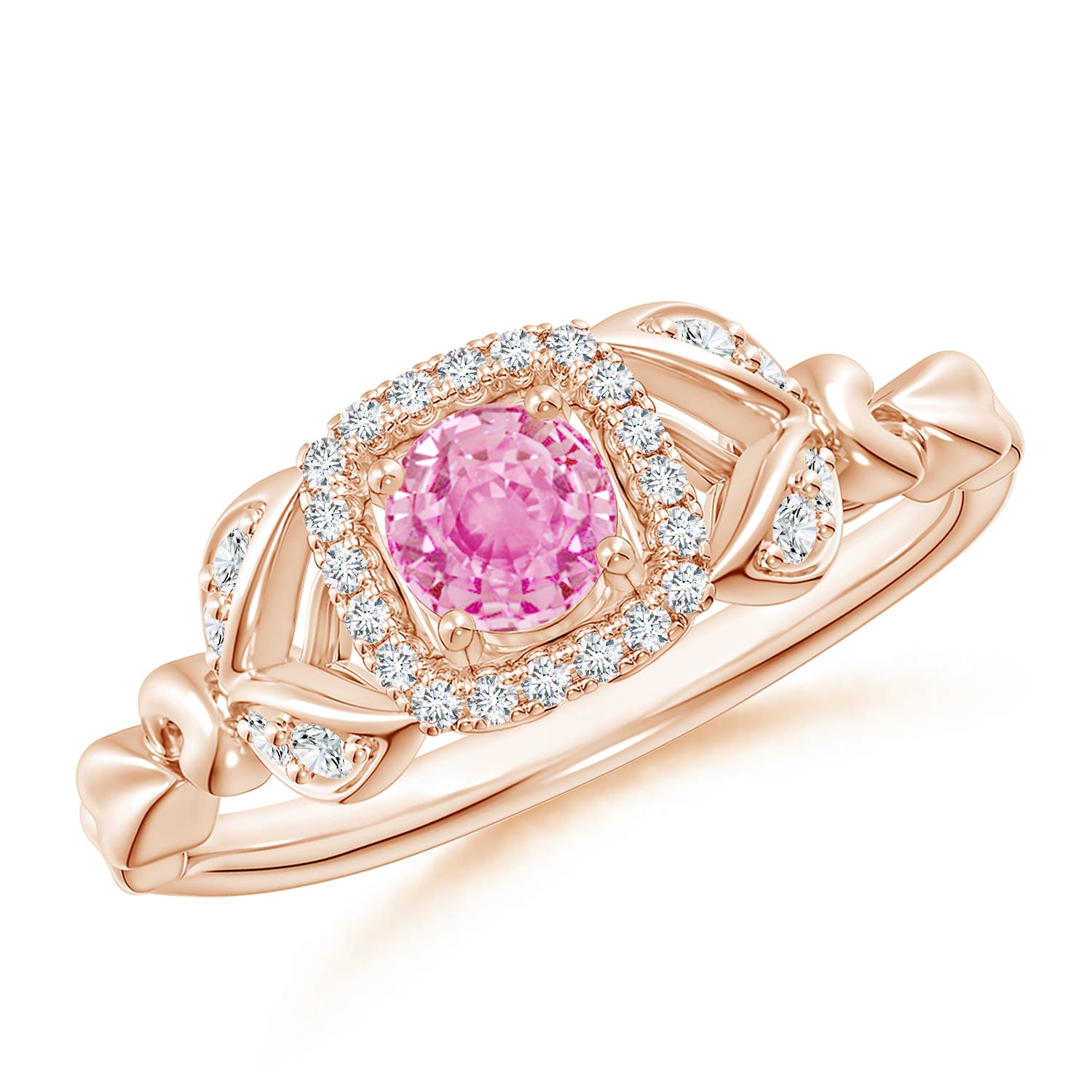 A - Pink Sapphire / 0.5 CT / 14 KT Rose Gold