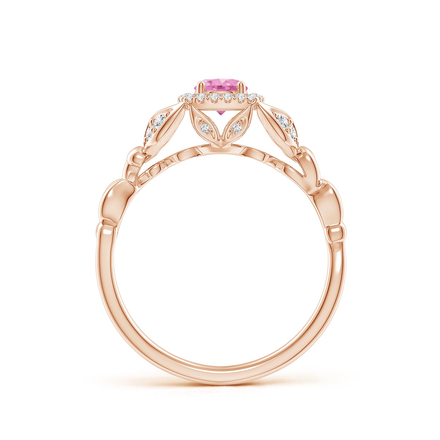 A - Pink Sapphire / 0.5 CT / 14 KT Rose Gold