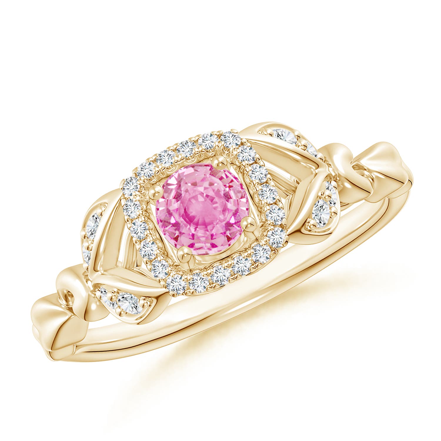 A - Pink Sapphire / 0.5 CT / 14 KT Yellow Gold