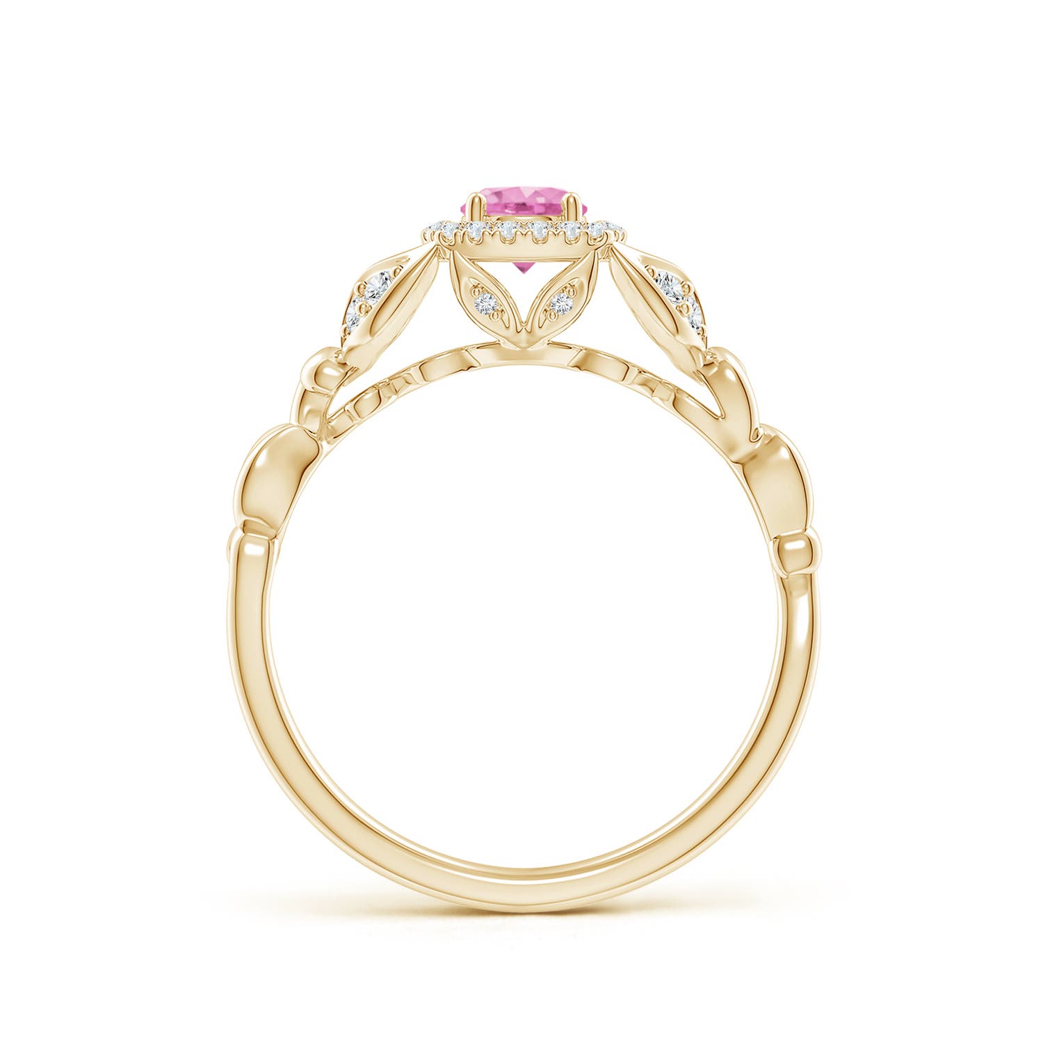 A - Pink Sapphire / 0.5 CT / 14 KT Yellow Gold