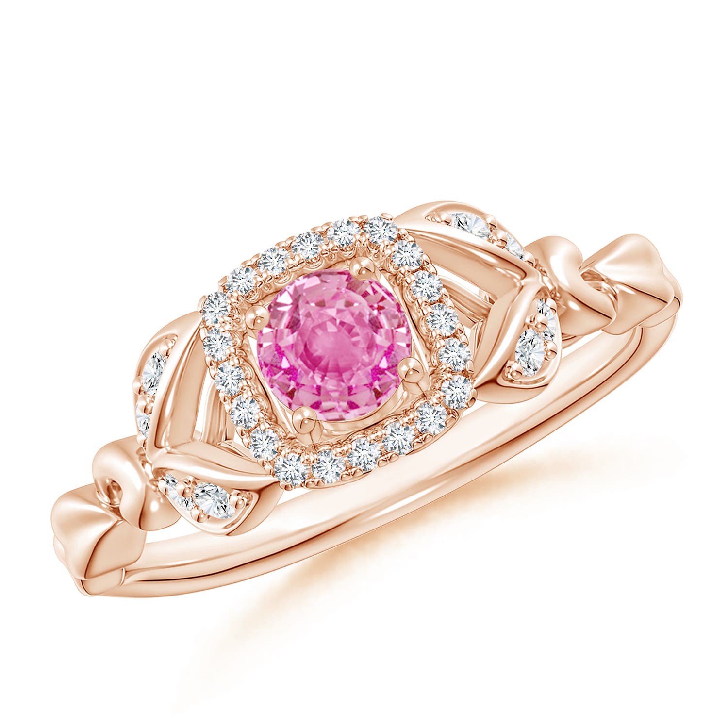 AA - Pink Sapphire / 0.5 CT / 14 KT Rose Gold