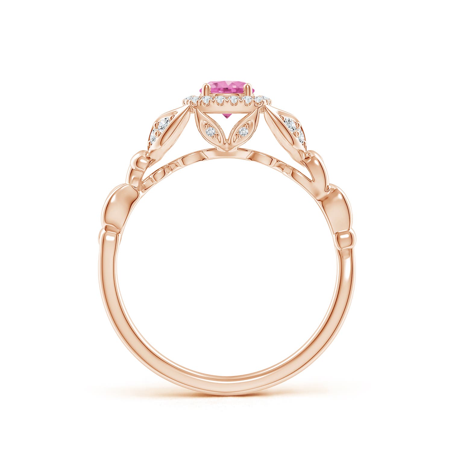 AA - Pink Sapphire / 0.5 CT / 14 KT Rose Gold