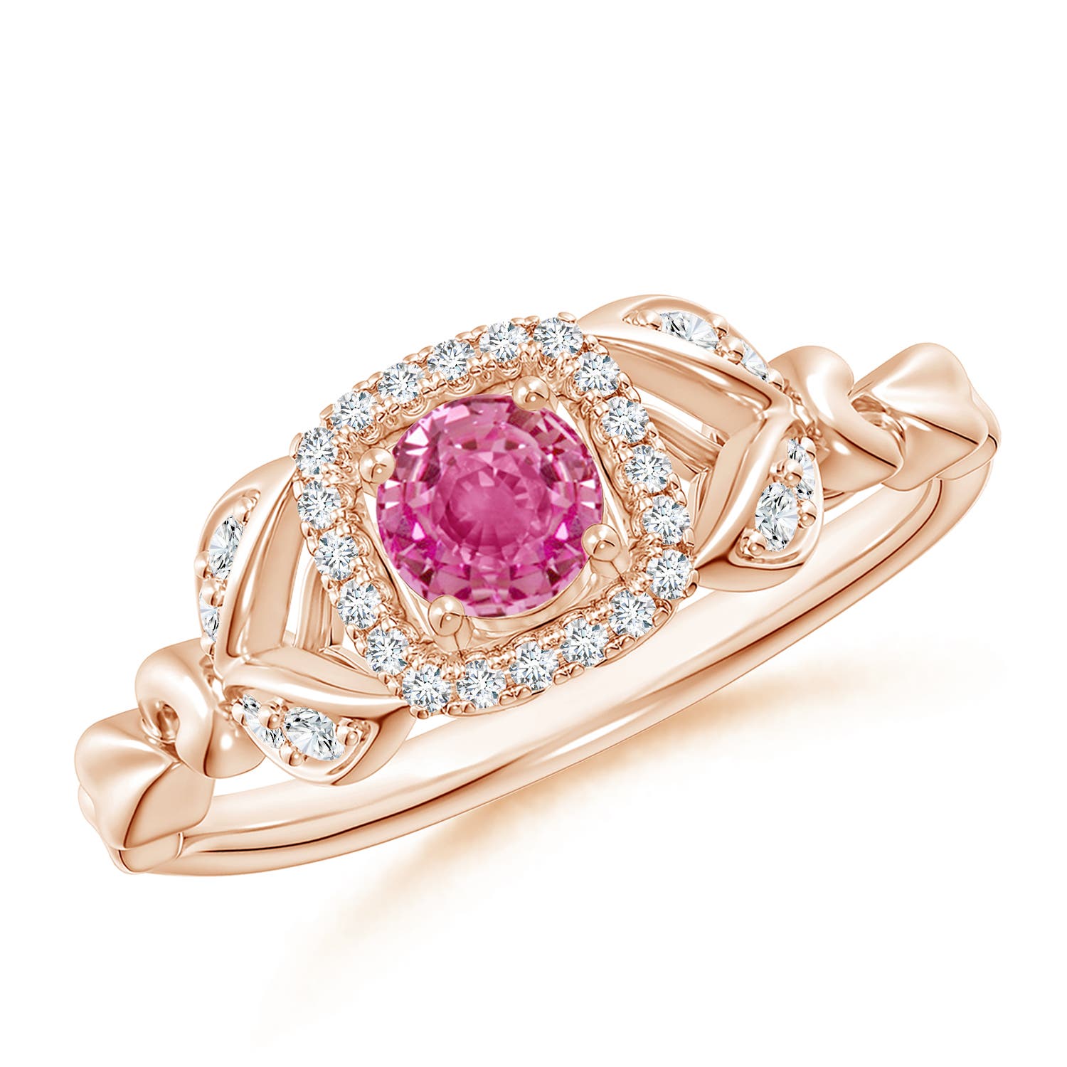 AAA - Pink Sapphire / 0.5 CT / 14 KT Rose Gold