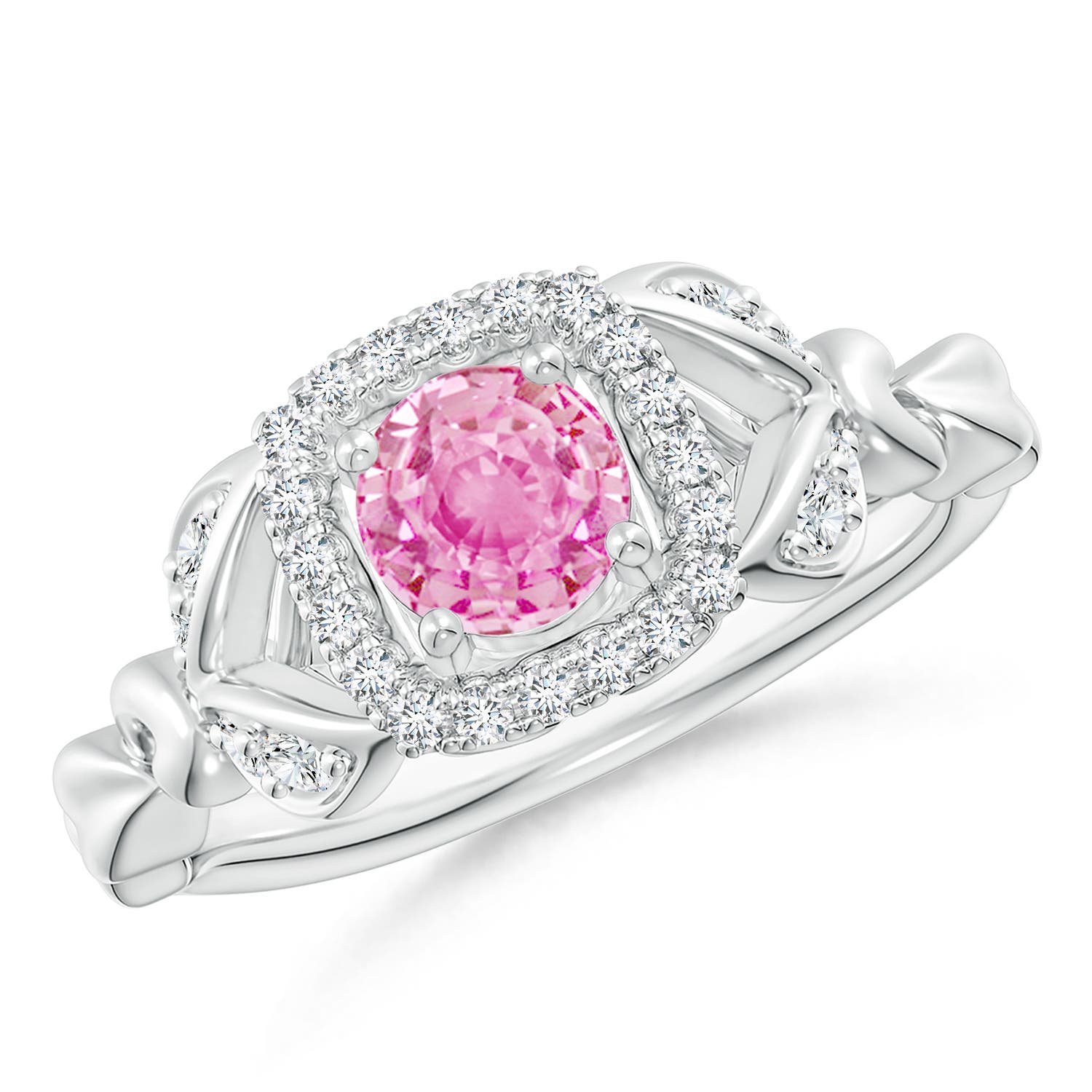 A - Pink Sapphire / 0.82 CT / 14 KT White Gold