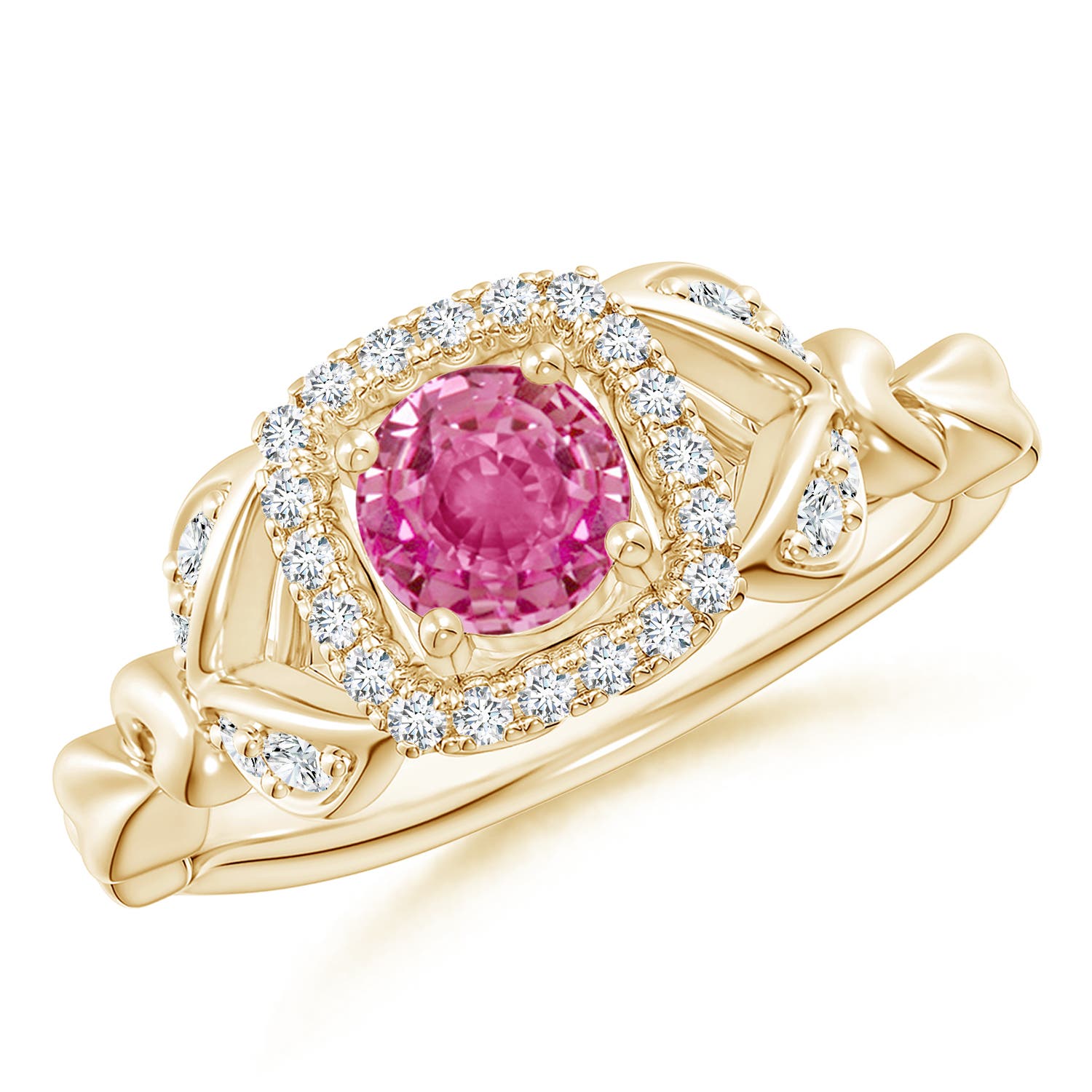 AAA - Pink Sapphire / 0.82 CT / 14 KT Yellow Gold