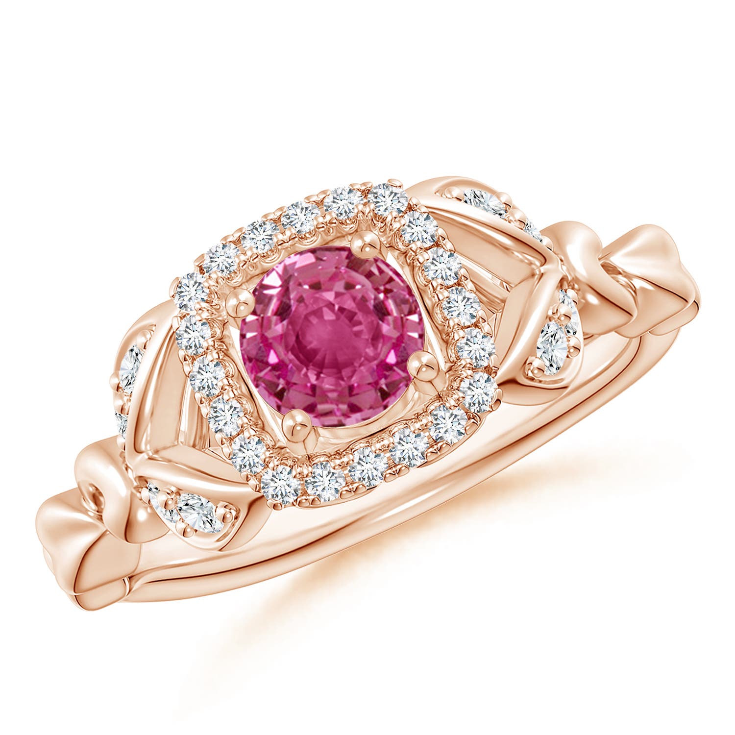 AAAA - Pink Sapphire / 0.82 CT / 14 KT Rose Gold