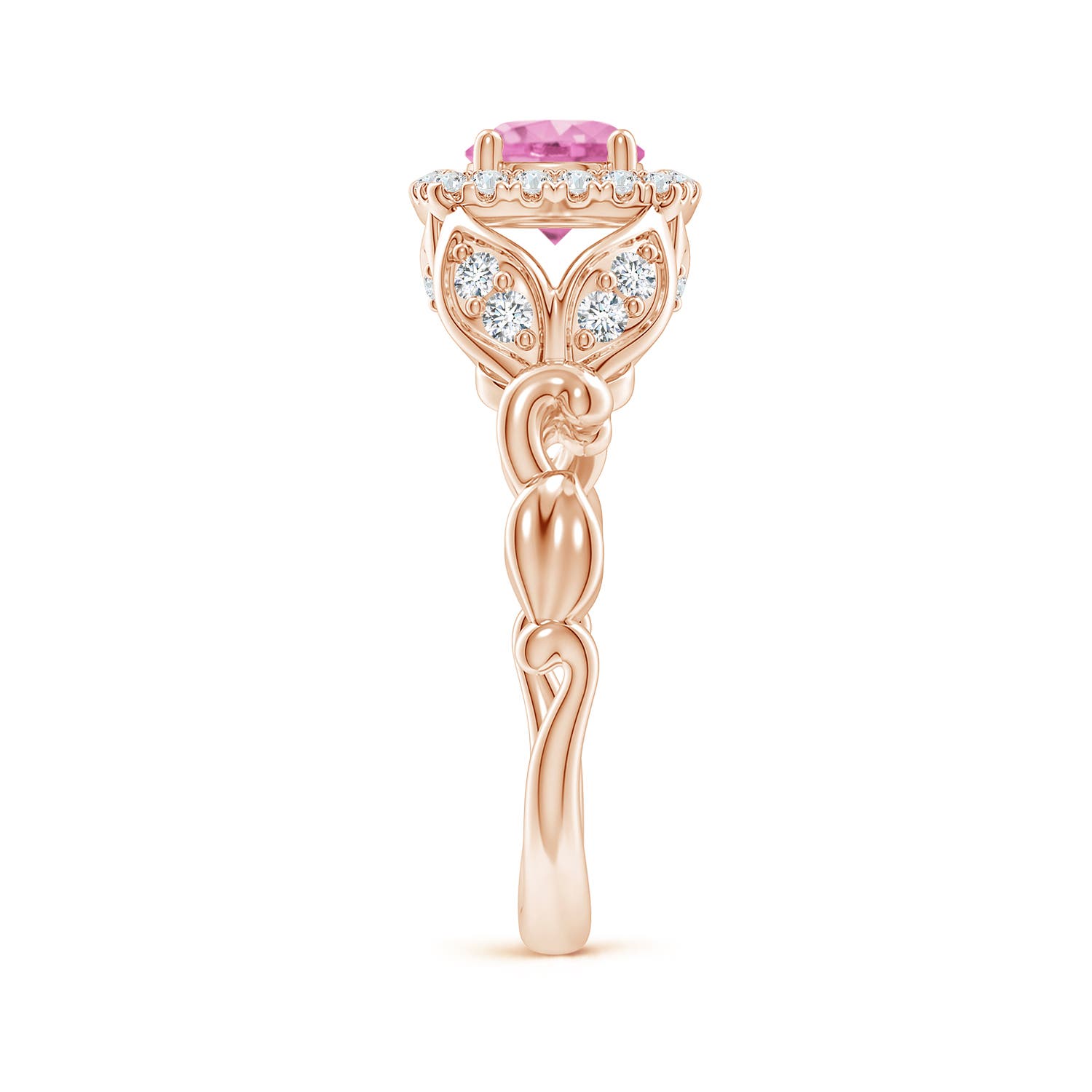 A - Pink Sapphire / 1.32 CT / 14 KT Rose Gold