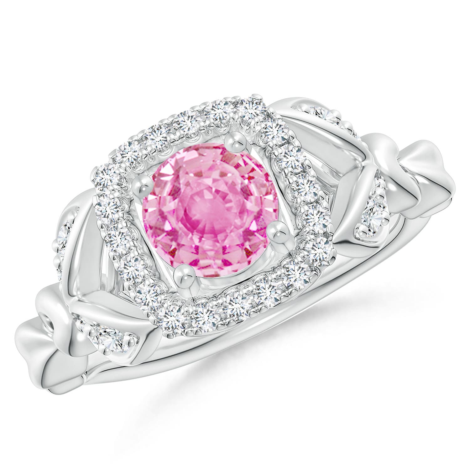 A - Pink Sapphire / 1.32 CT / 14 KT White Gold