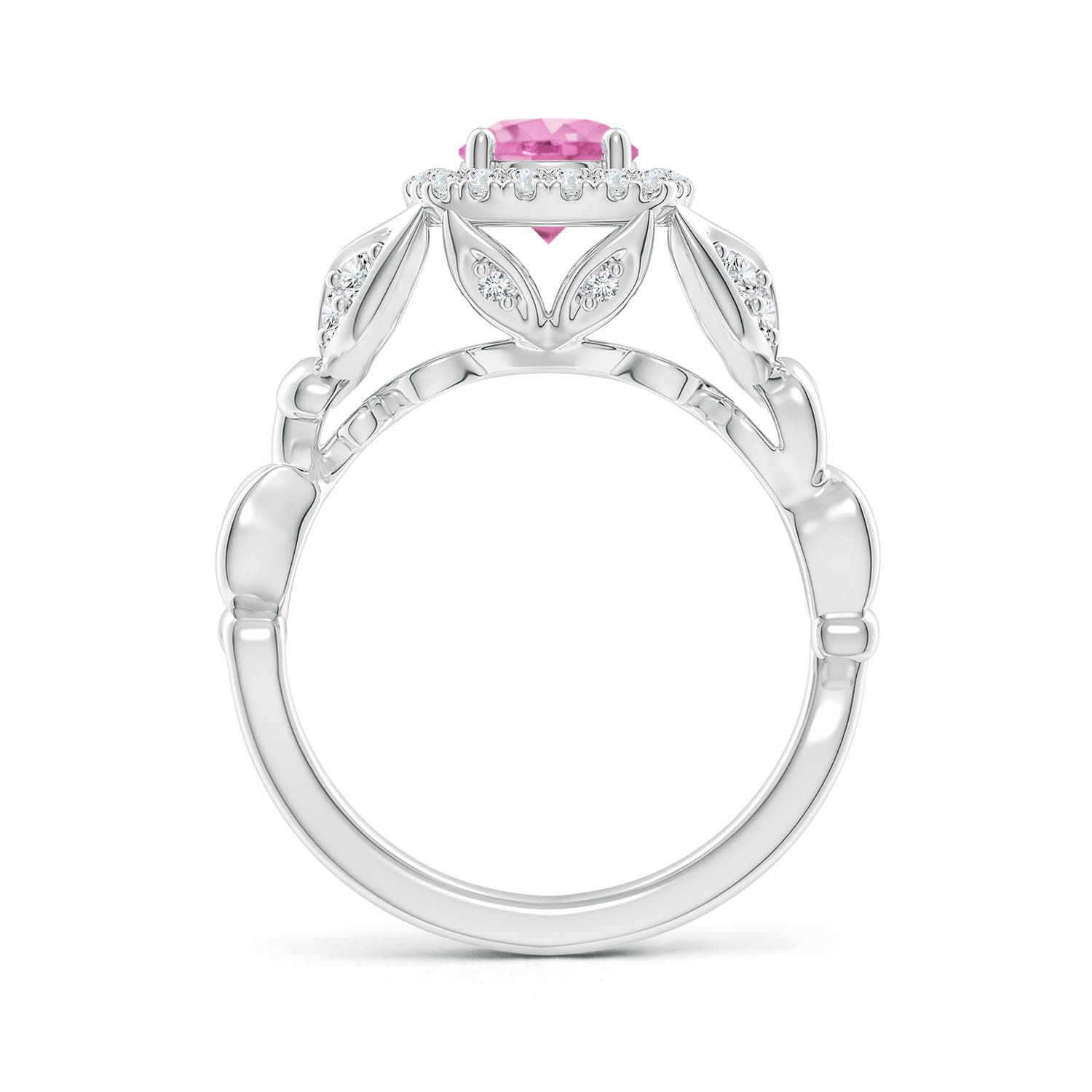 A - Pink Sapphire / 1.32 CT / 14 KT White Gold