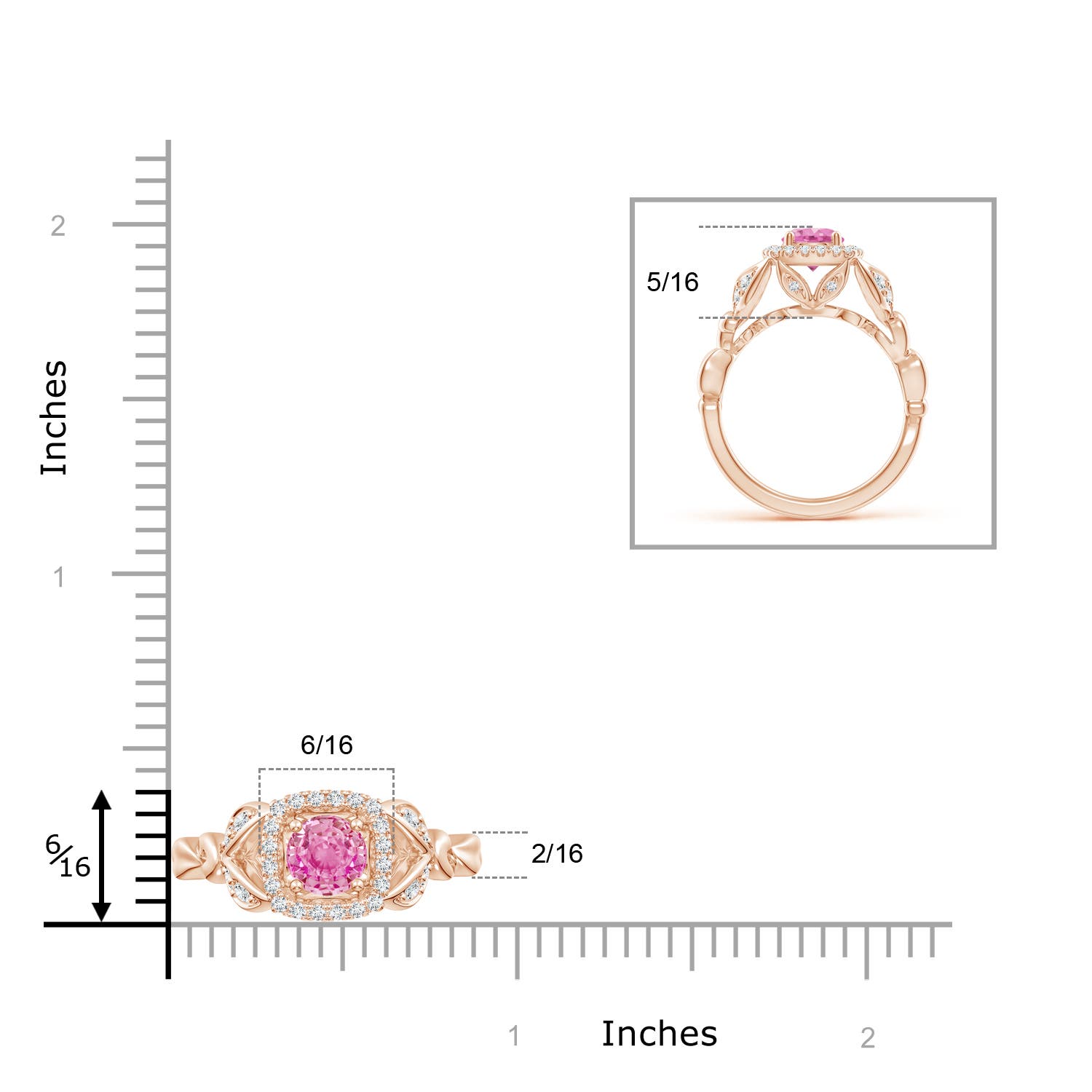 AA - Pink Sapphire / 1.32 CT / 14 KT Rose Gold