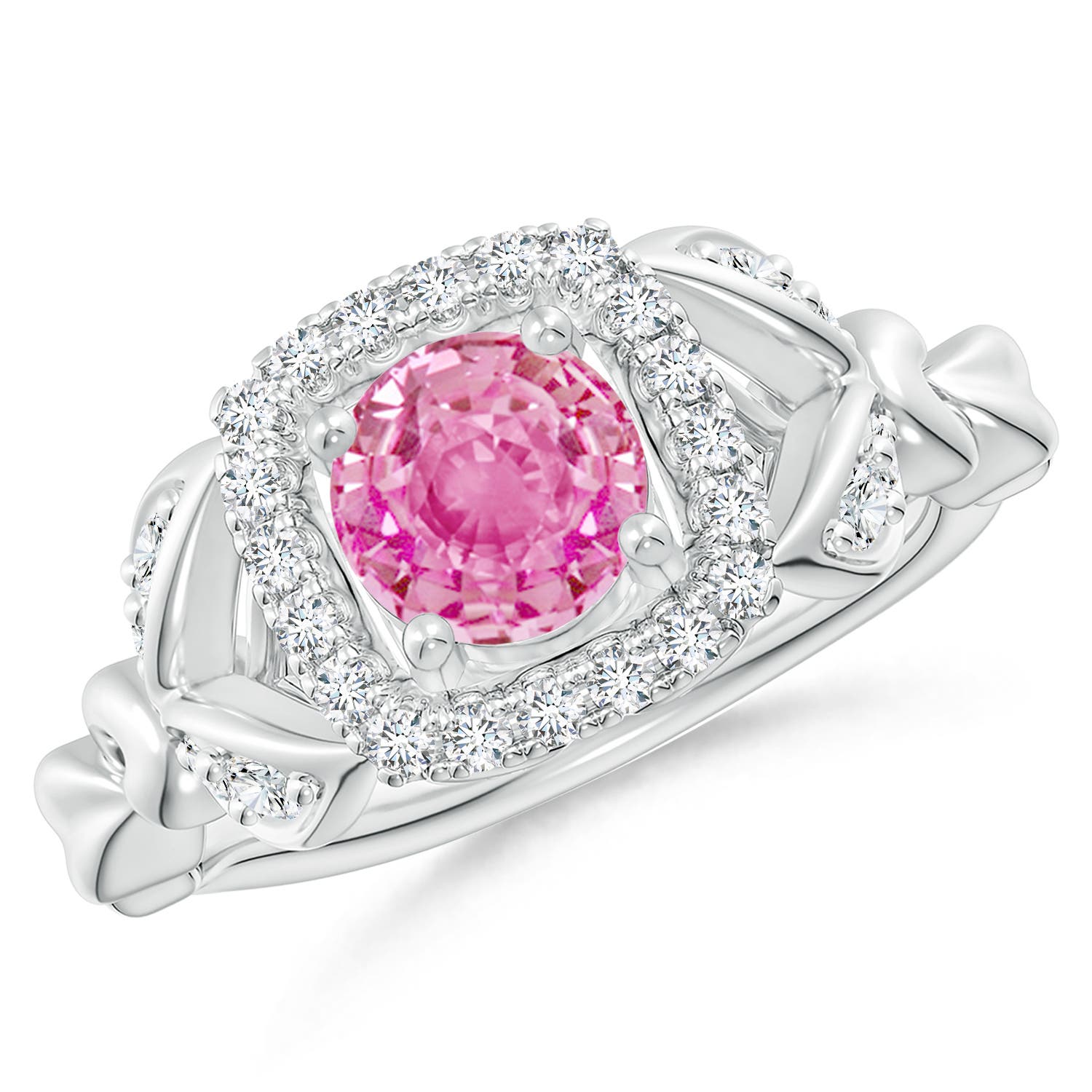 AA - Pink Sapphire / 1.32 CT / 14 KT White Gold