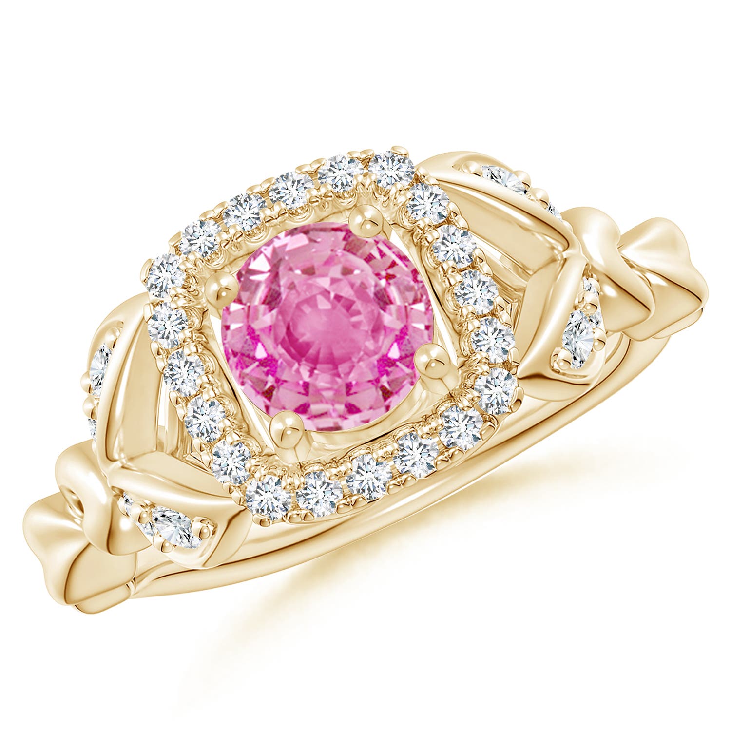 AA - Pink Sapphire / 1.32 CT / 14 KT Yellow Gold