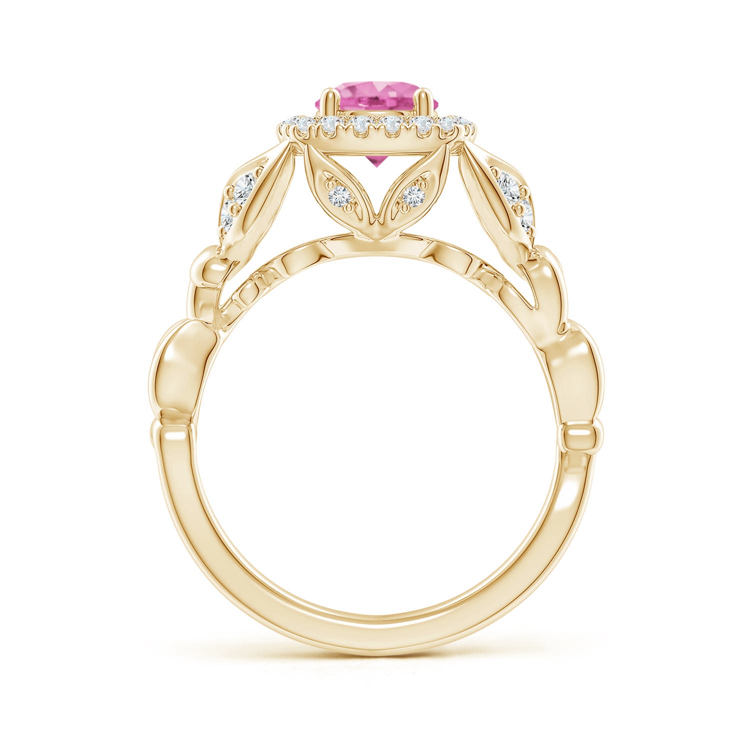 AA - Pink Sapphire / 1.32 CT / 14 KT Yellow Gold