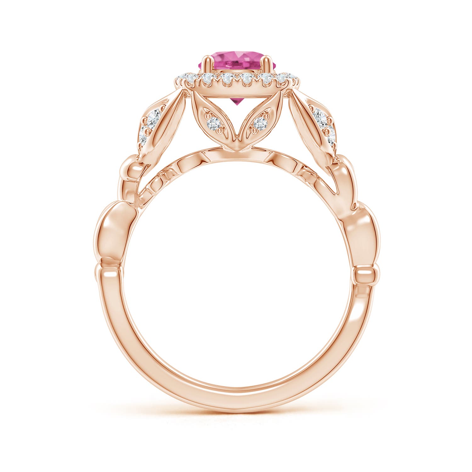 AAA - Pink Sapphire / 1.32 CT / 14 KT Rose Gold