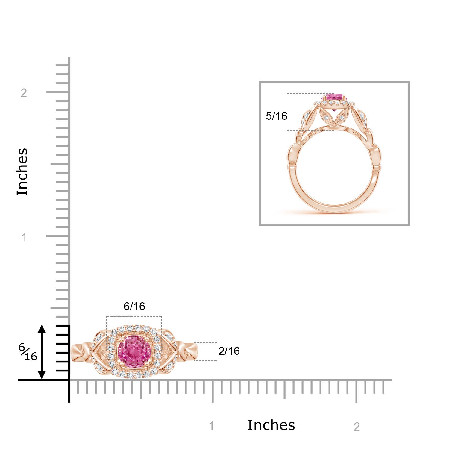 AAA - Pink Sapphire / 1.32 CT / 14 KT Rose Gold