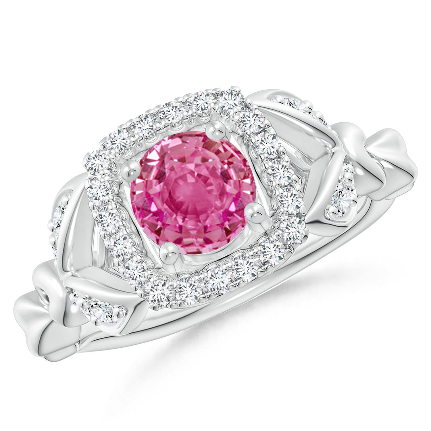 AAA - Pink Sapphire / 1.32 CT / 14 KT White Gold