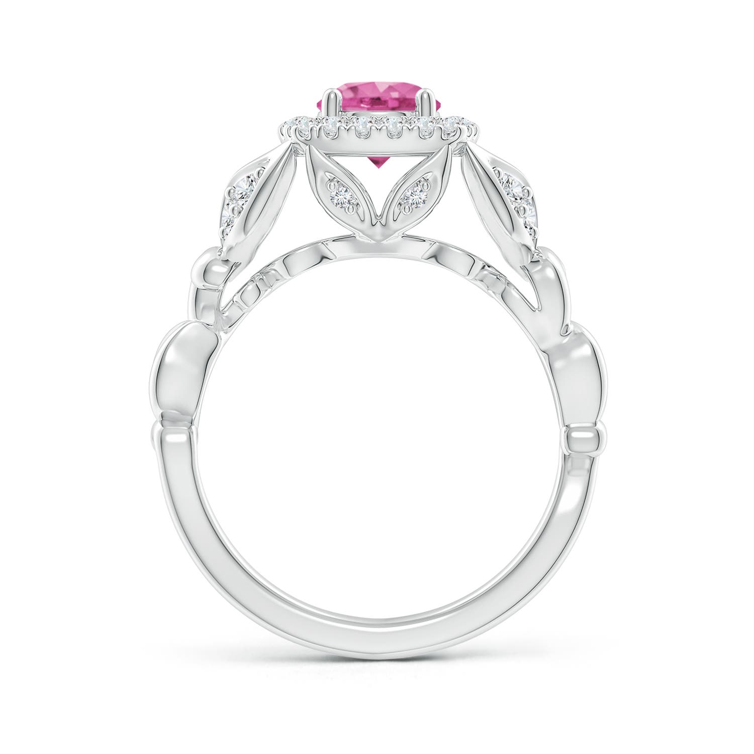 AAA - Pink Sapphire / 1.32 CT / 14 KT White Gold