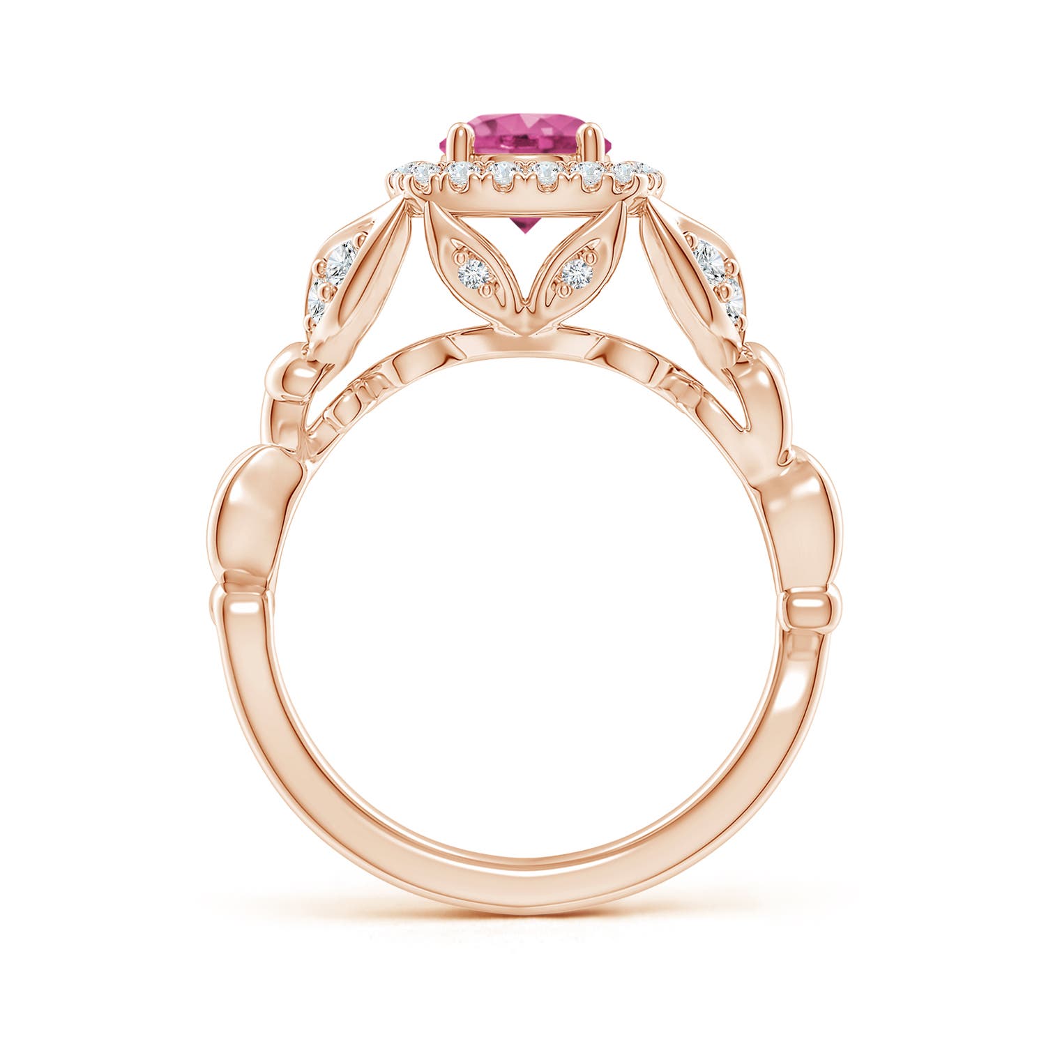 AAAA - Pink Sapphire / 1.32 CT / 14 KT Rose Gold