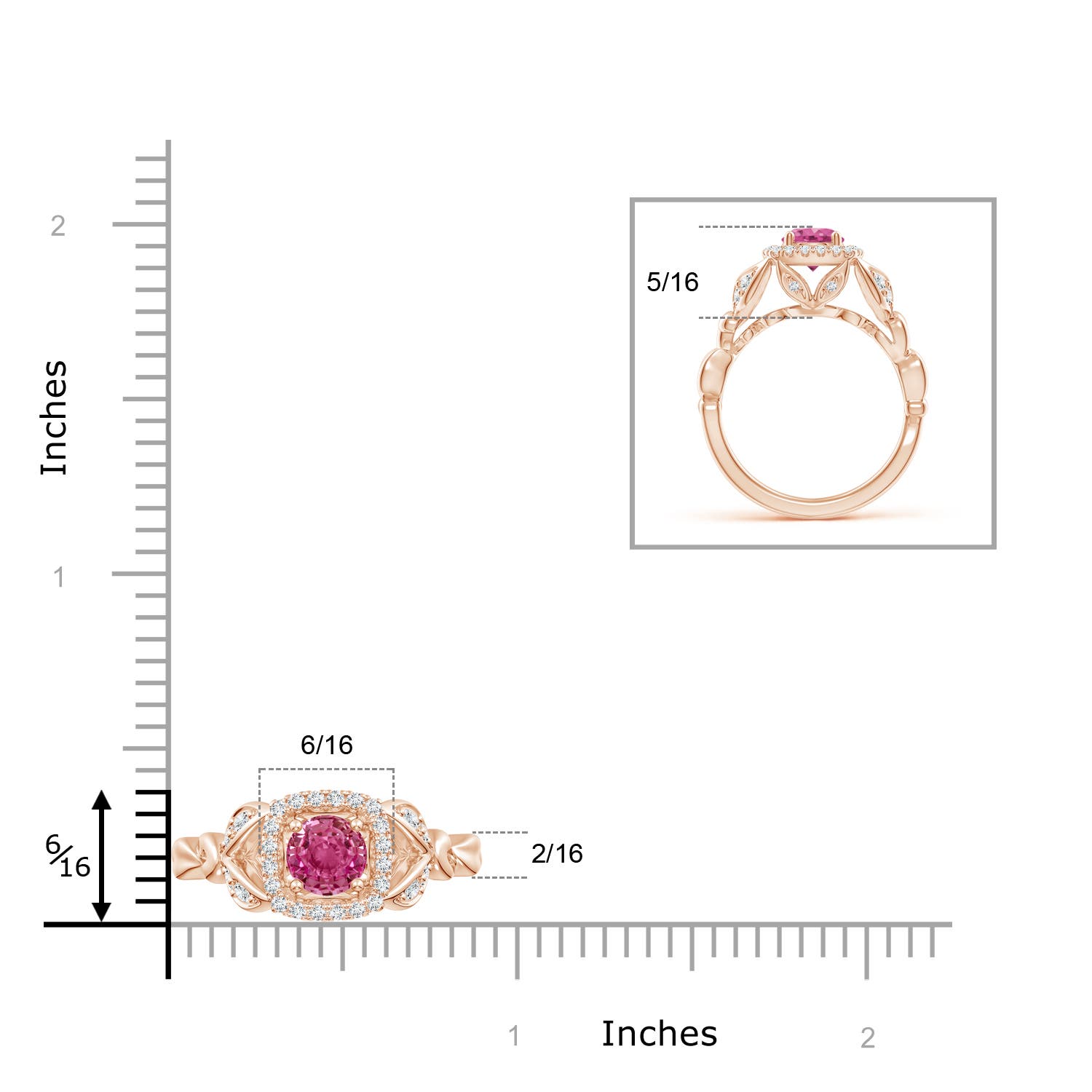 AAAA - Pink Sapphire / 1.32 CT / 14 KT Rose Gold