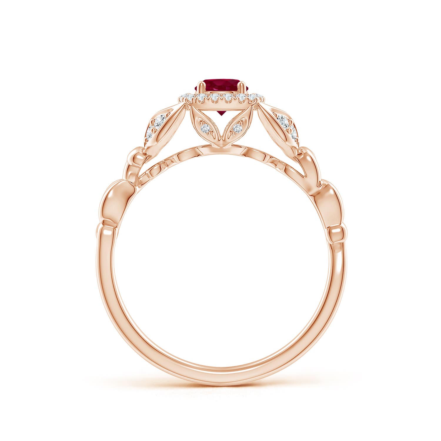 A - Ruby / 0.51 CT / 14 KT Rose Gold