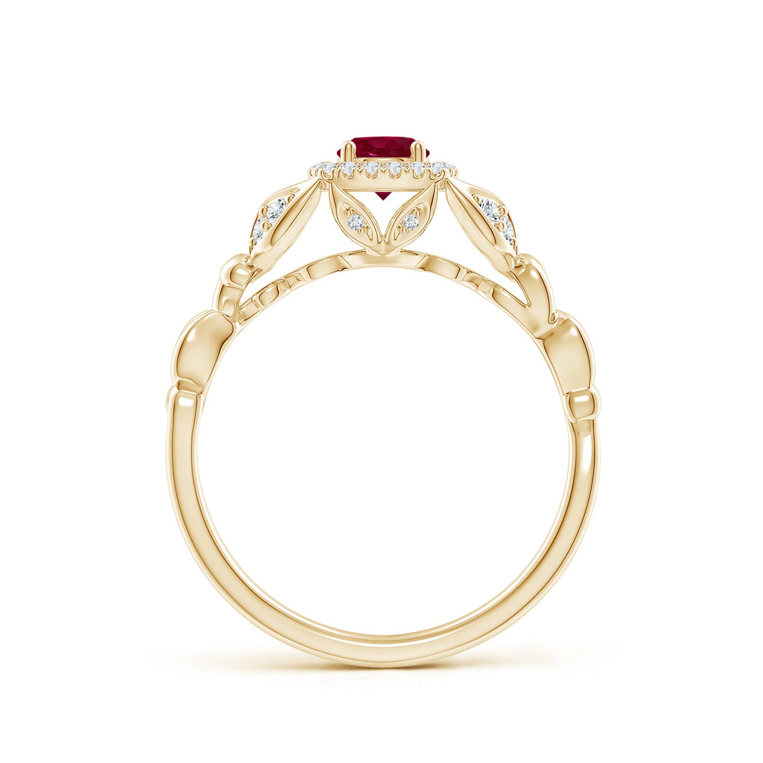 A - Ruby / 0.51 CT / 14 KT Yellow Gold