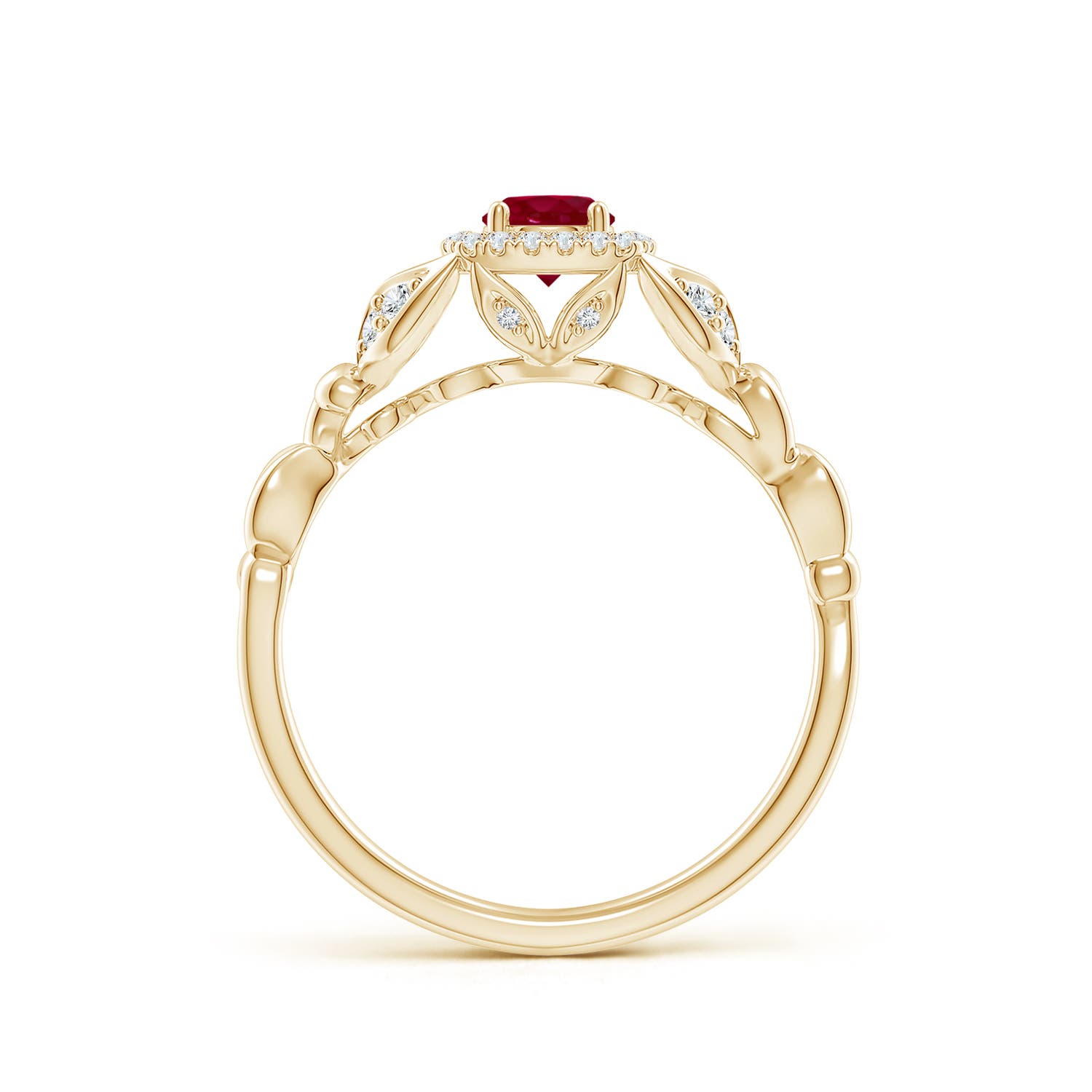 AA - Ruby / 0.51 CT / 14 KT Yellow Gold