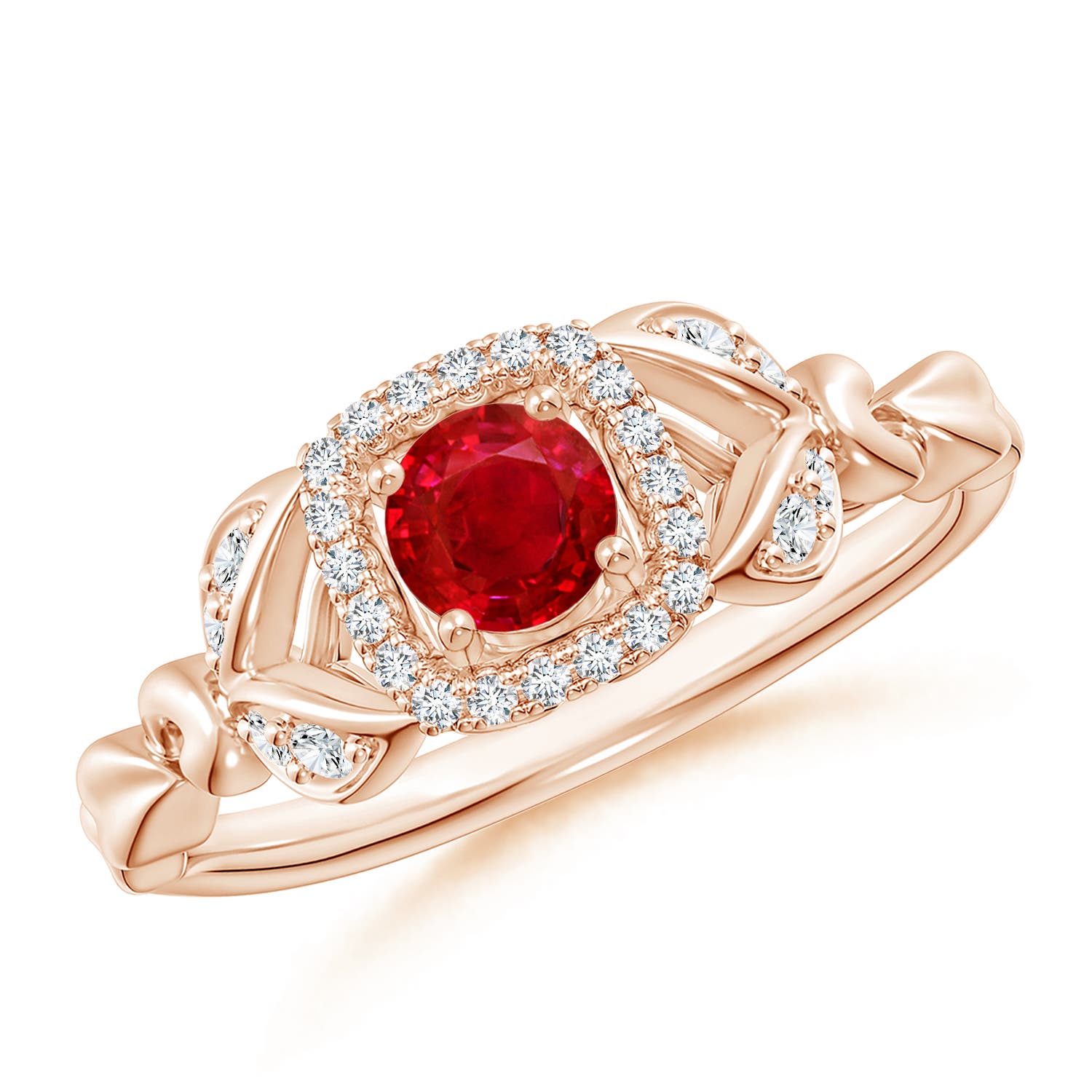 AAA - Ruby / 0.51 CT / 14 KT Rose Gold