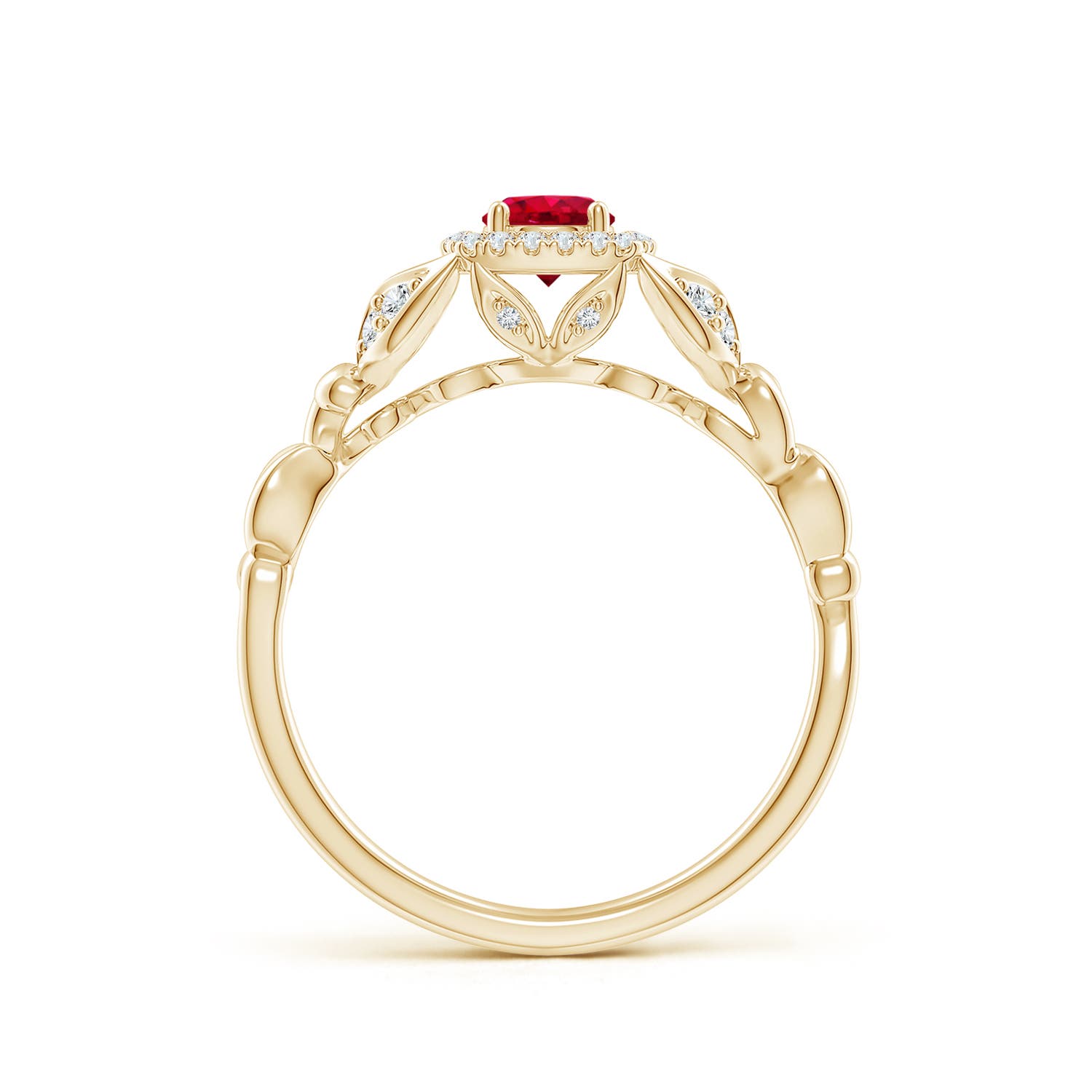 AAA - Ruby / 0.51 CT / 14 KT Yellow Gold