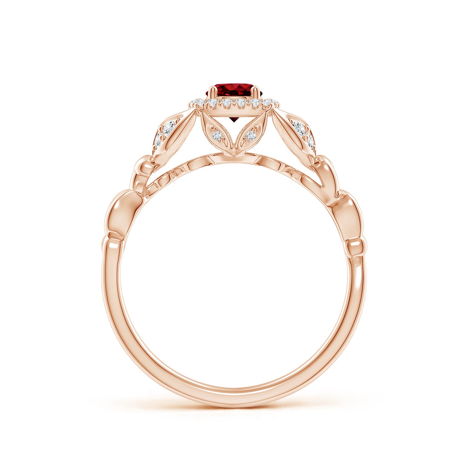 AAAA - Ruby / 0.51 CT / 14 KT Rose Gold