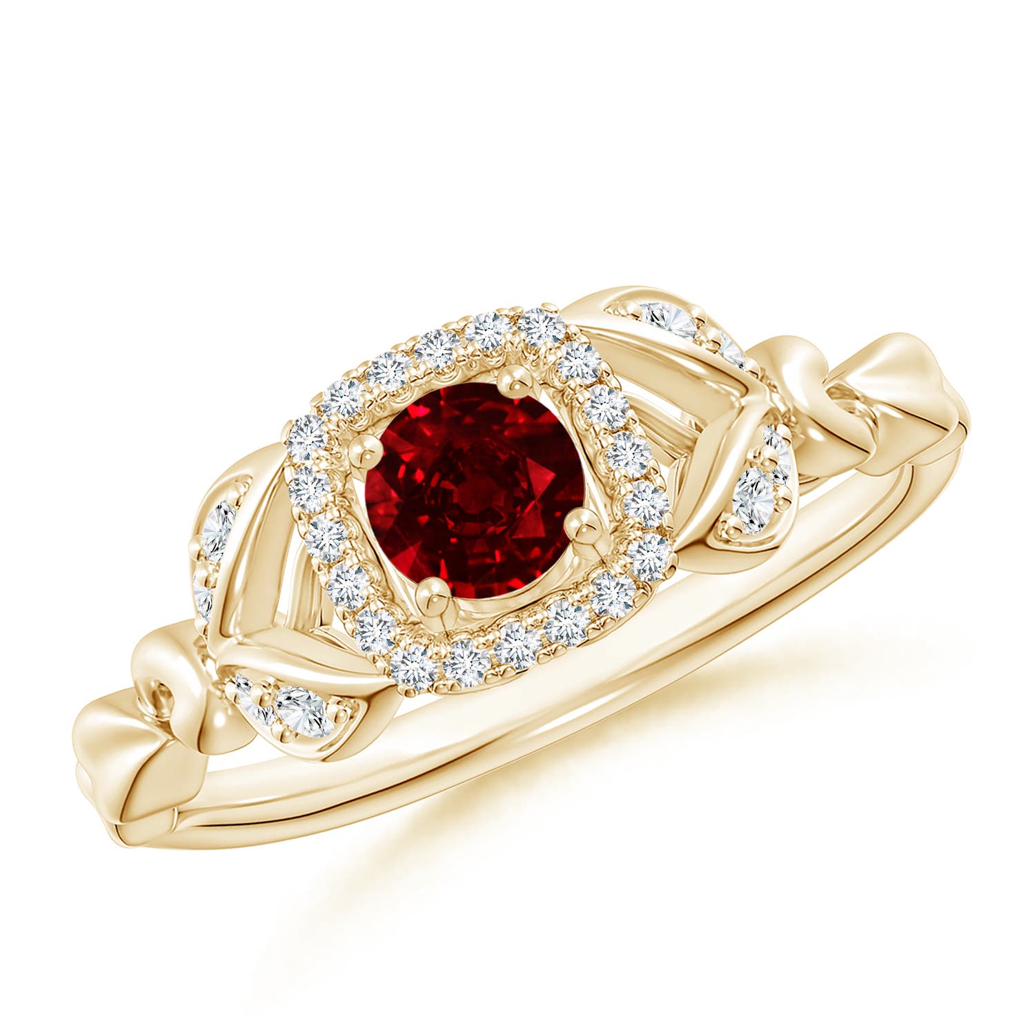 AAAA - Ruby / 0.51 CT / 14 KT Yellow Gold