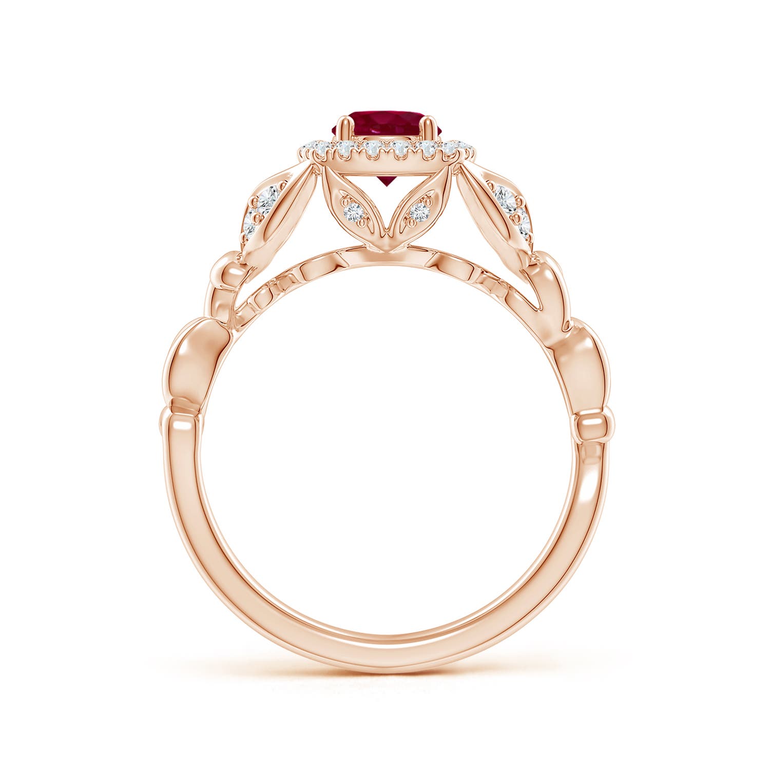 A - Ruby / 0.82 CT / 14 KT Rose Gold