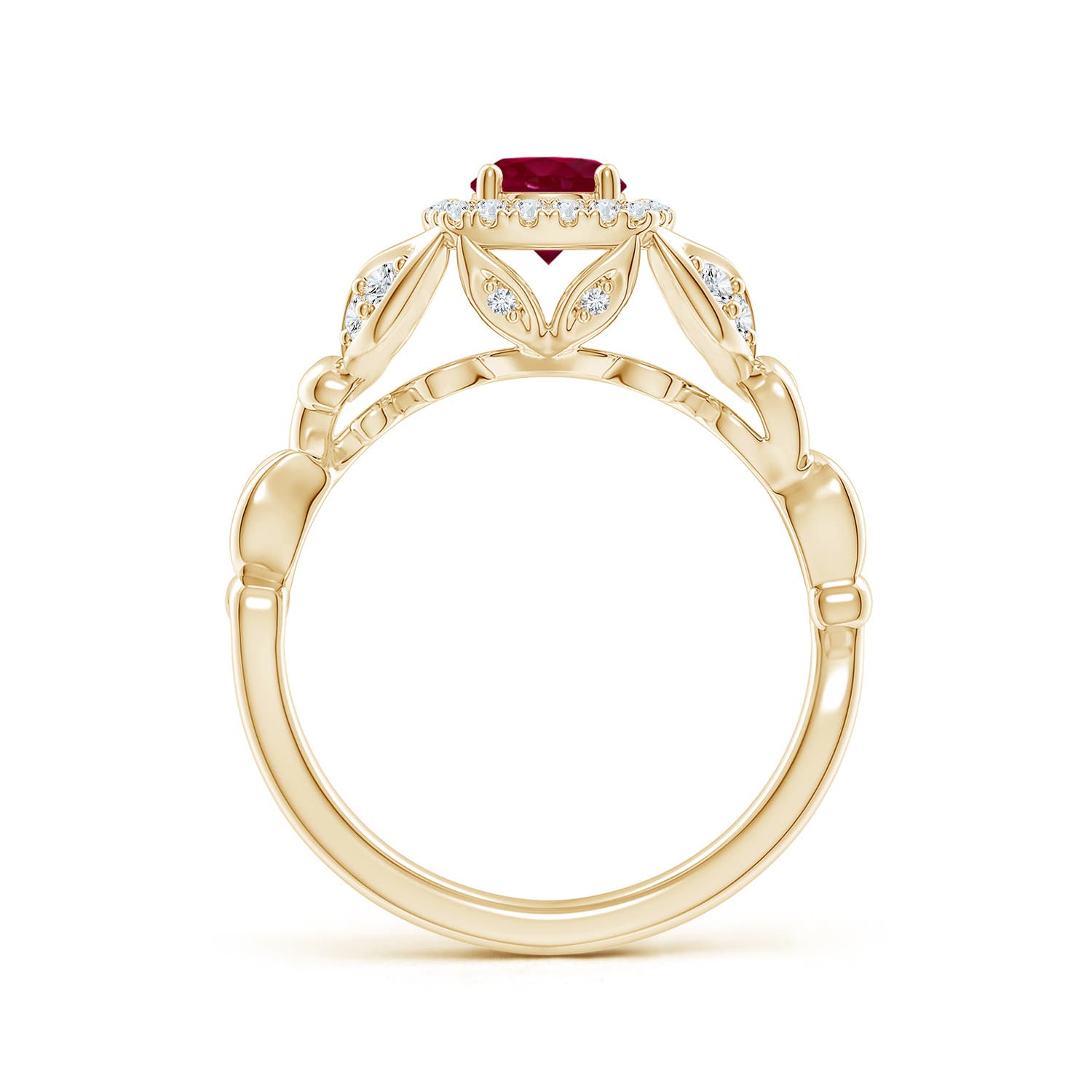 A - Ruby / 0.82 CT / 14 KT Yellow Gold