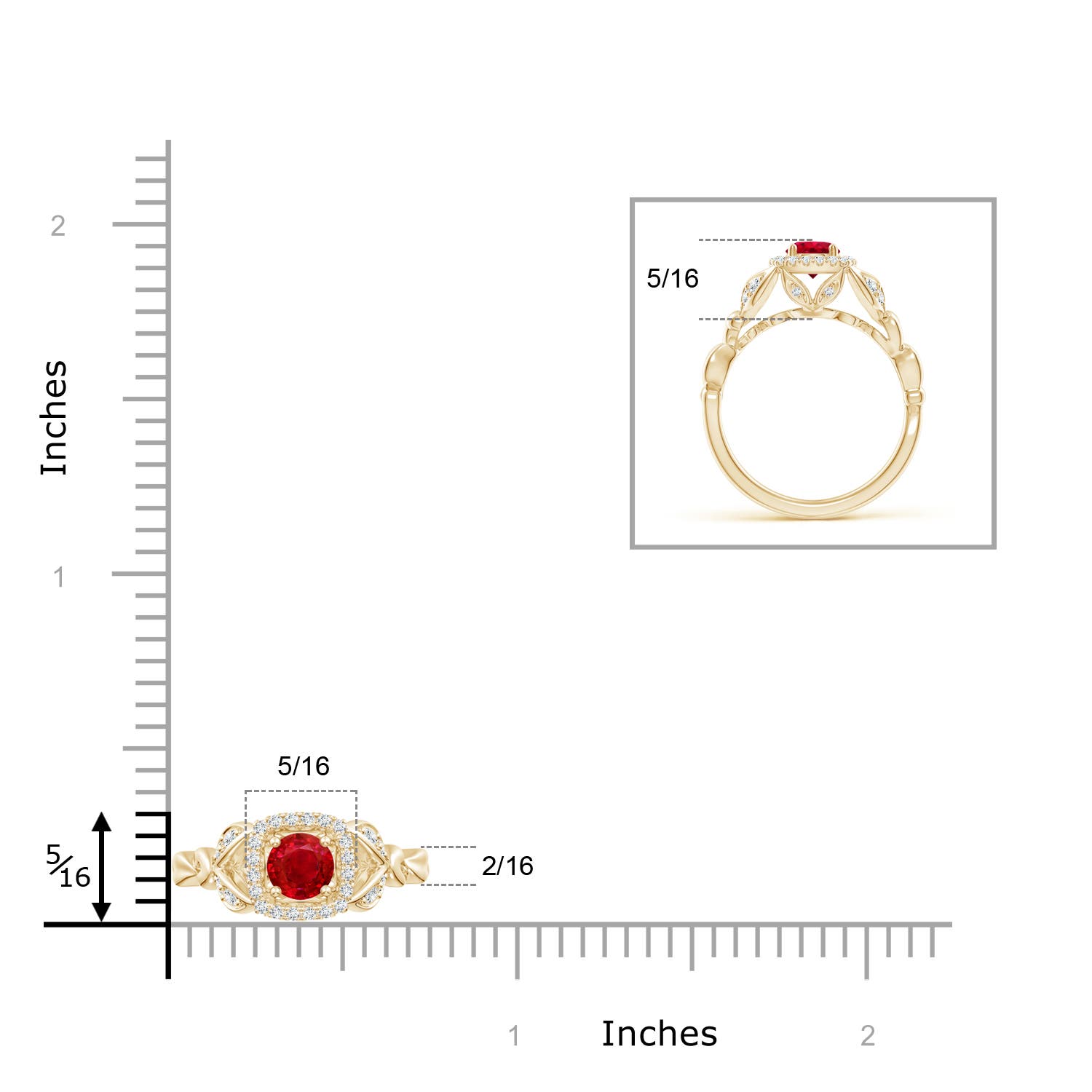 AAA - Ruby / 0.82 CT / 14 KT Yellow Gold