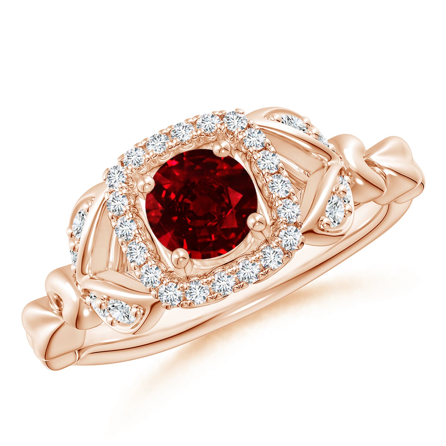 AAAA - Ruby / 0.82 CT / 14 KT Rose Gold