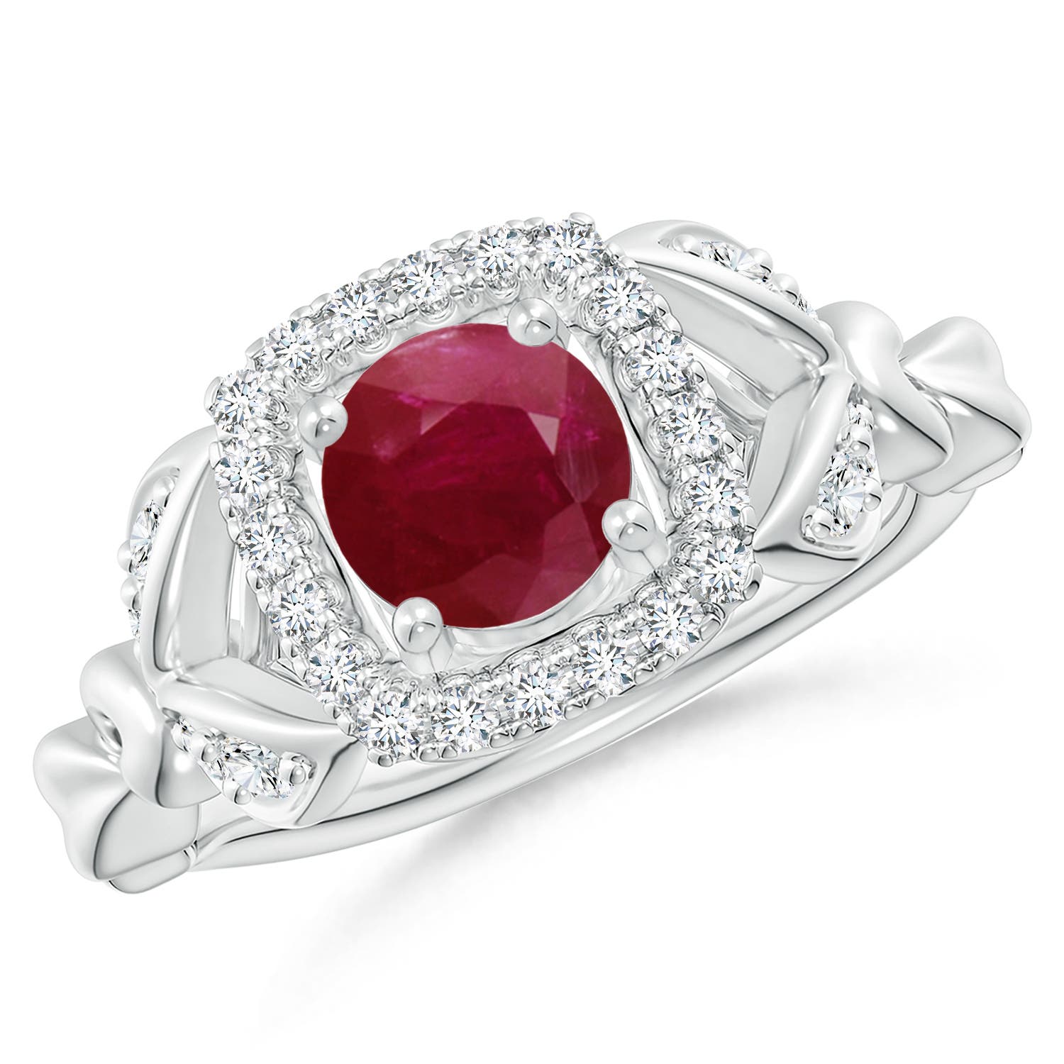 A - Ruby / 1.32 CT / 14 KT White Gold