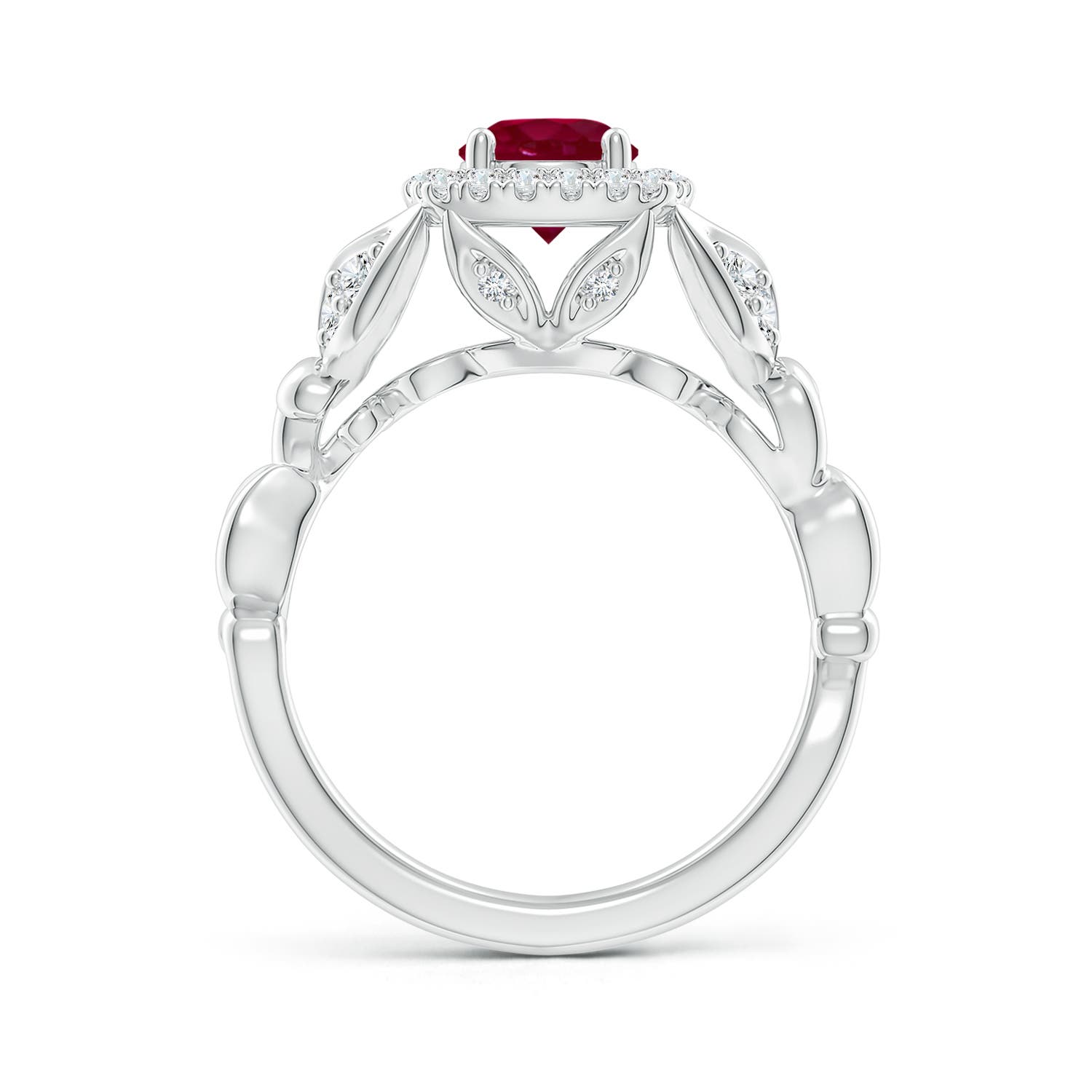 A - Ruby / 1.32 CT / 14 KT White Gold