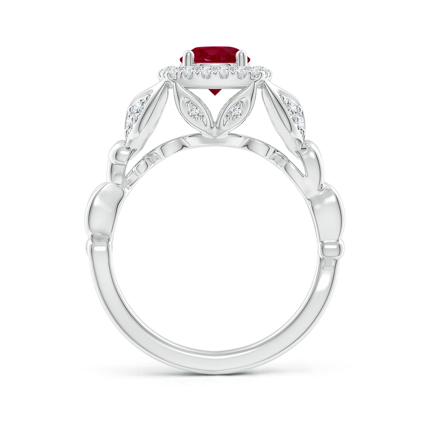 AA - Ruby / 1.32 CT / 14 KT White Gold