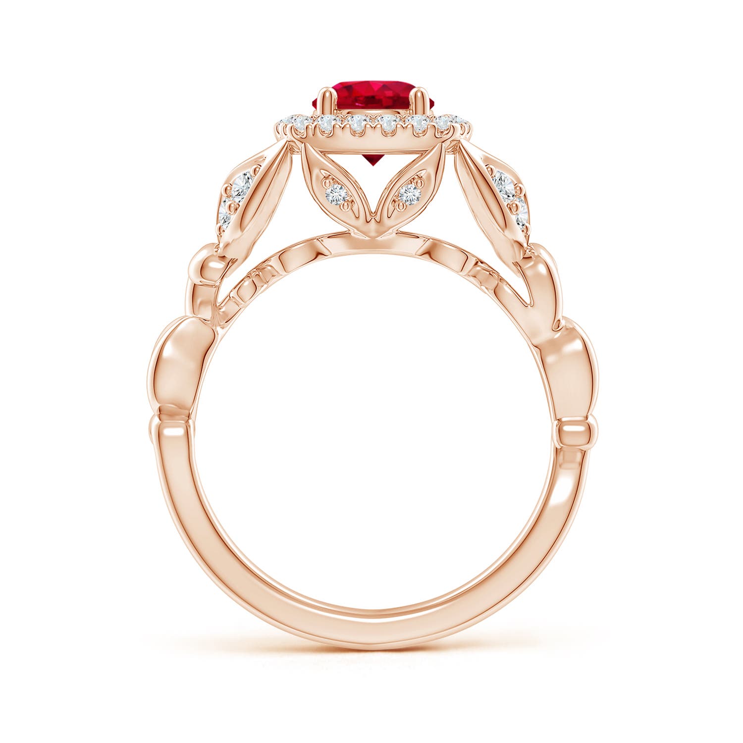 AAA - Ruby / 1.32 CT / 14 KT Rose Gold