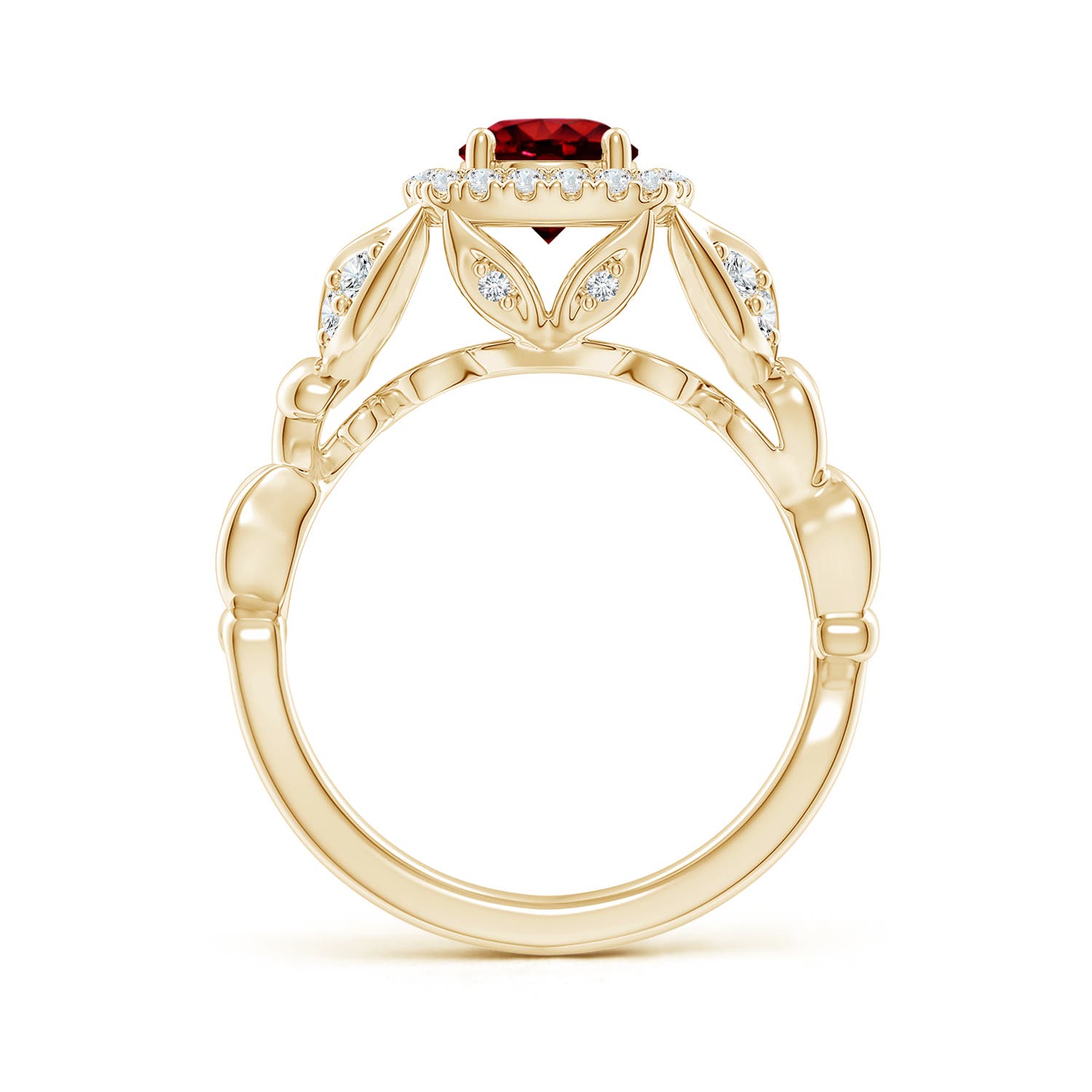 AAAA - Ruby / 1.32 CT / 14 KT Yellow Gold