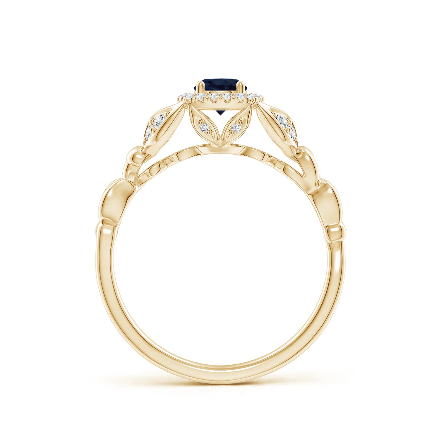 A - Blue Sapphire / 0.5 CT / 14 KT Yellow Gold