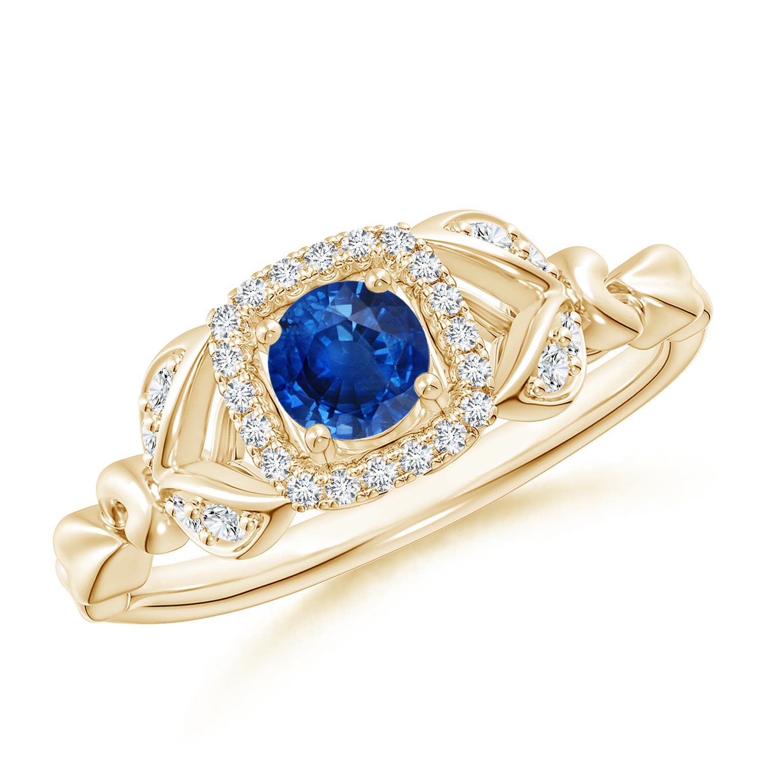 AAA - Blue Sapphire / 0.5 CT / 14 KT Yellow Gold